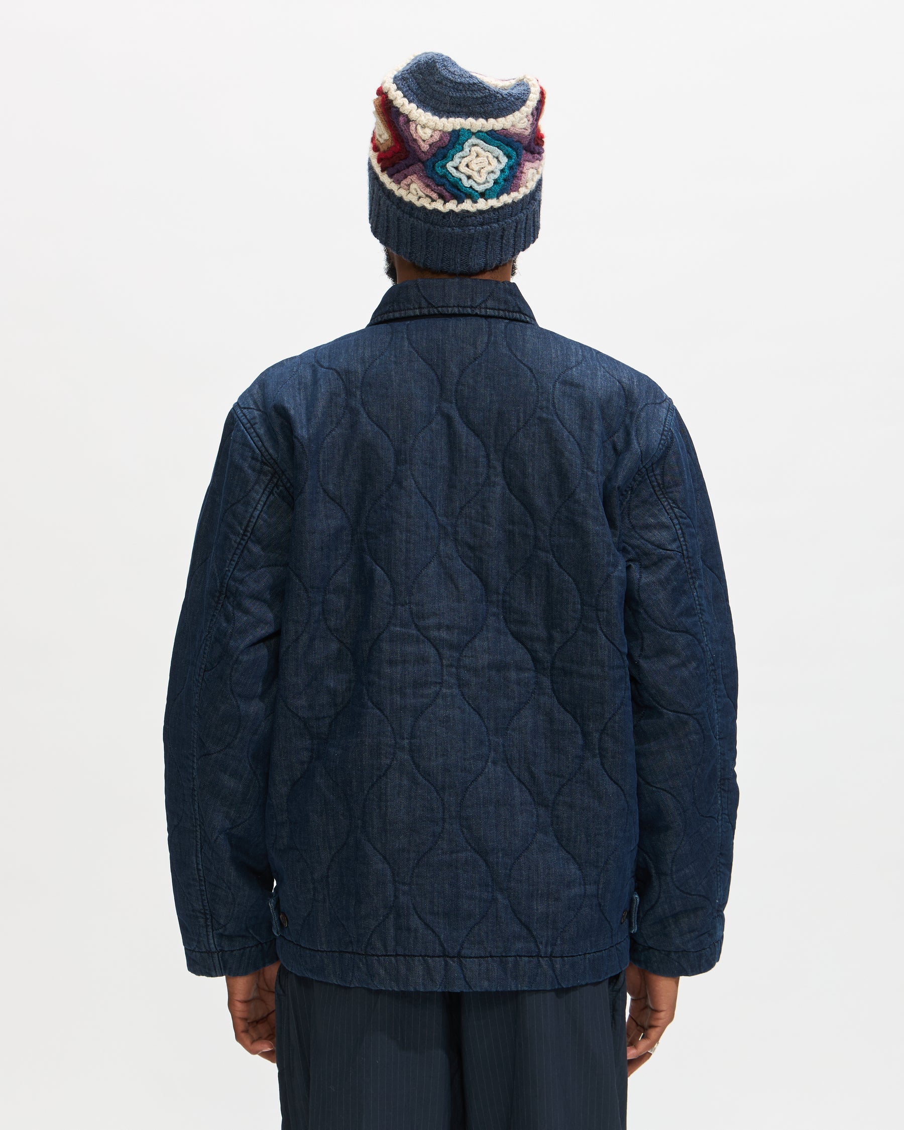 Universal Works Gower Jacket in Indigo Quilt Denim Homme Essentials