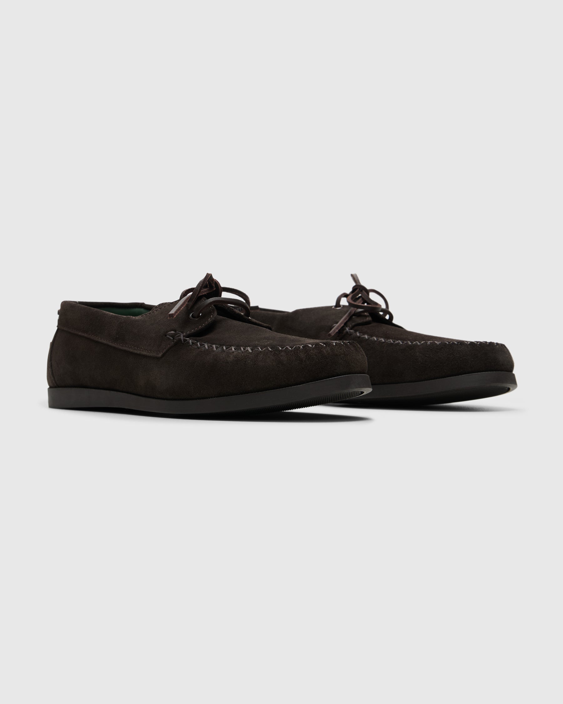 Vinny's Boatman Deck Shoe in Dark Brown Homme Essentials
