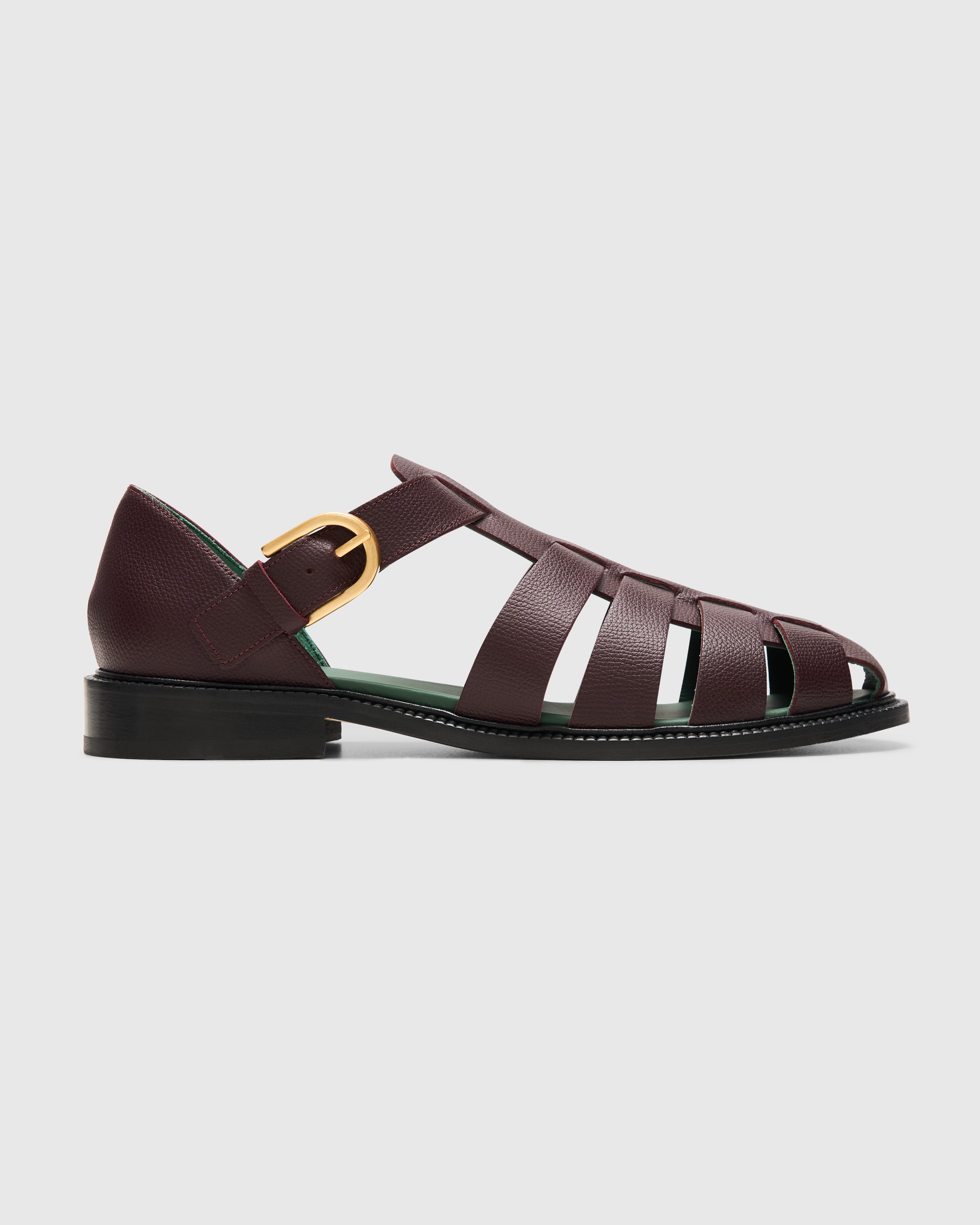 Vinny's Fisherman Sandal in Burgundy Homme Essentials