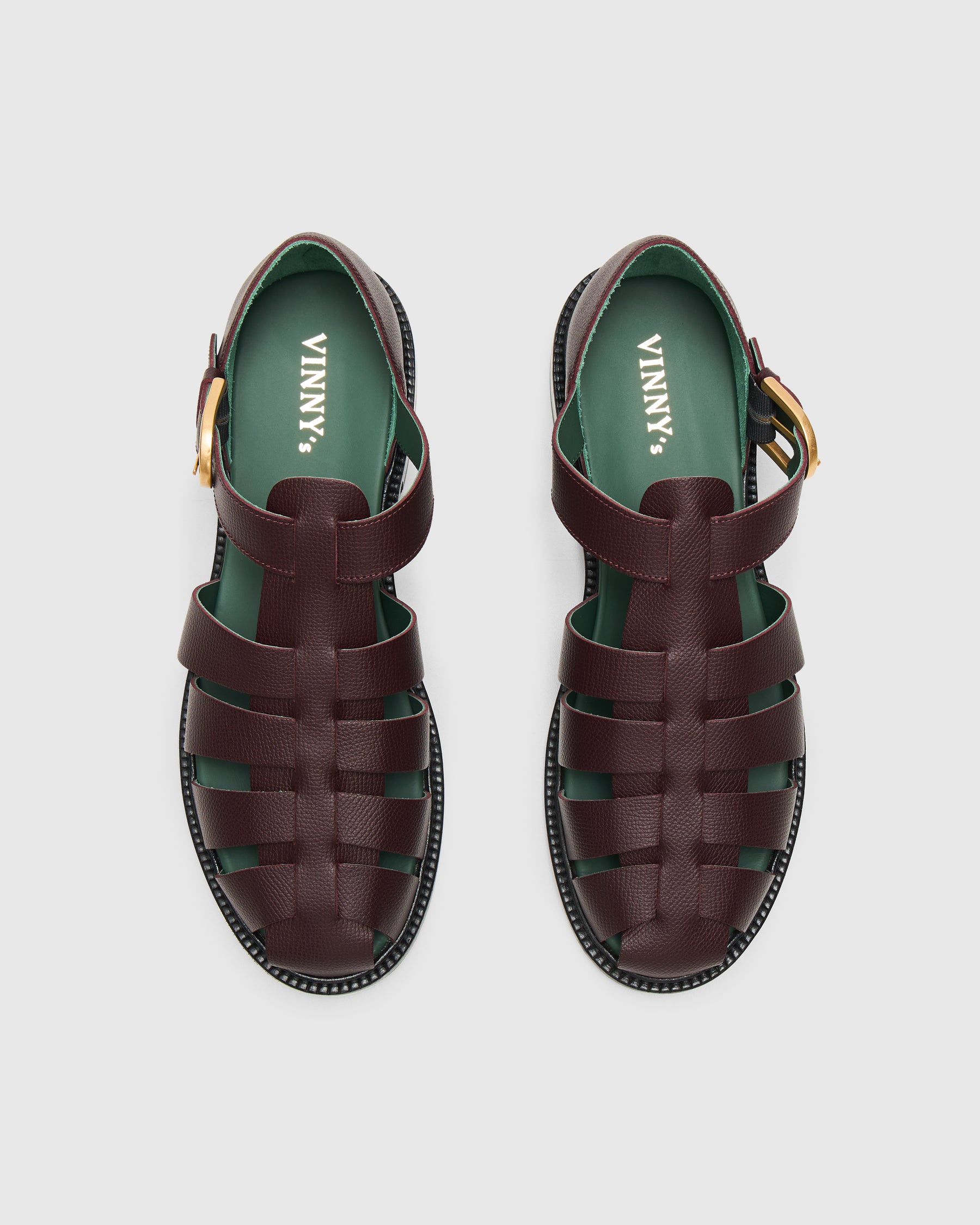 Vinny's Fisherman Sandal in Burgundy Homme Essentials