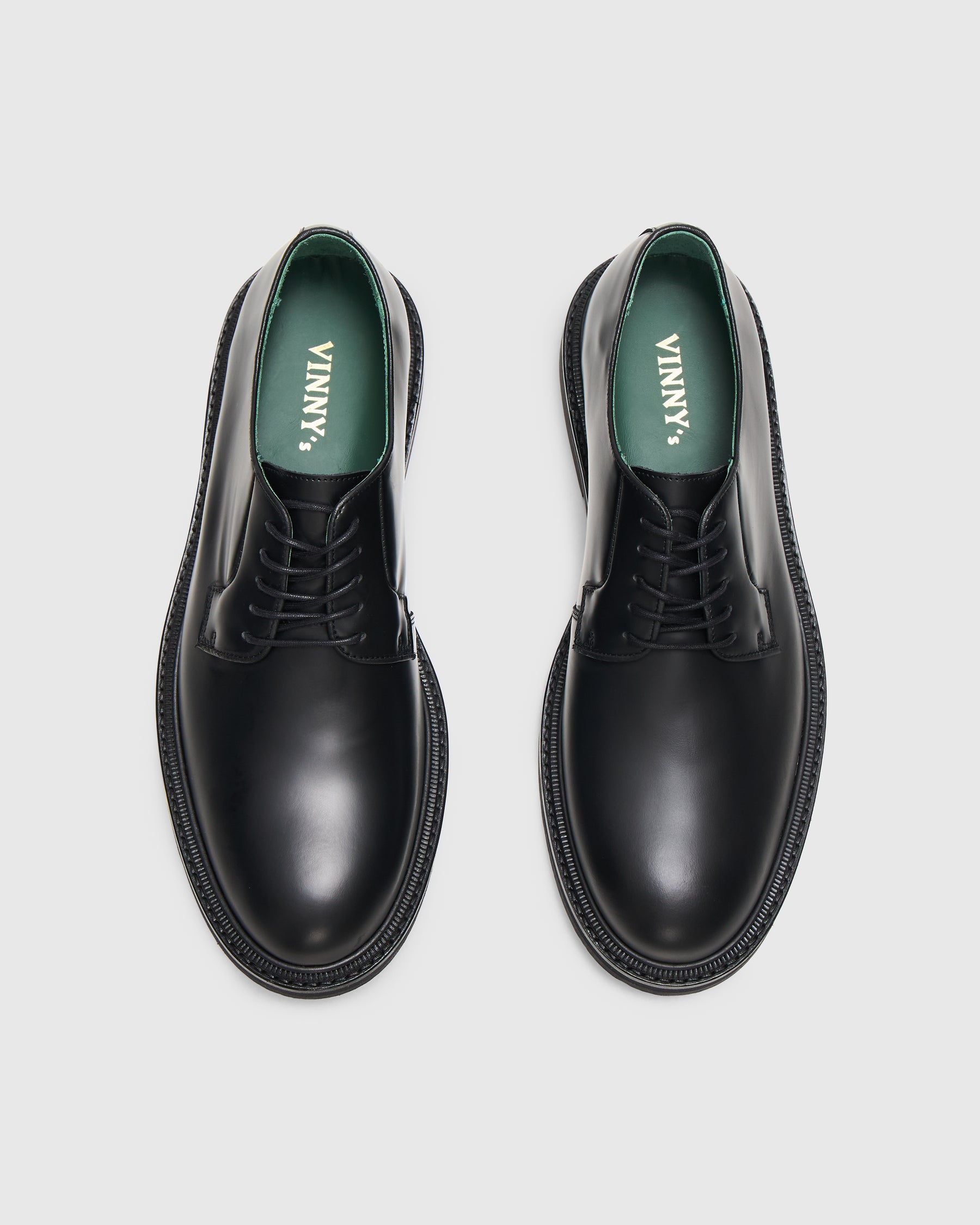 Vinnys Vinnee Blucher Black Polido Homme Essentials