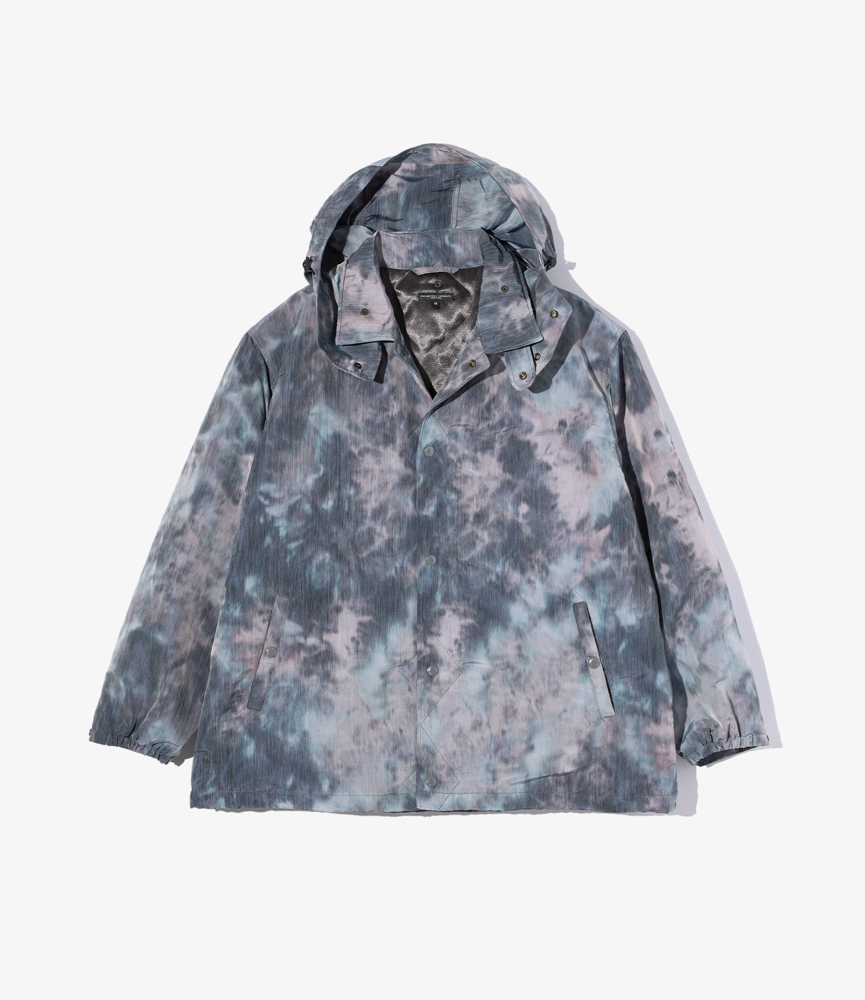 Engineered Garments Wind Breaker in Charcoal Polyester Smoke Print