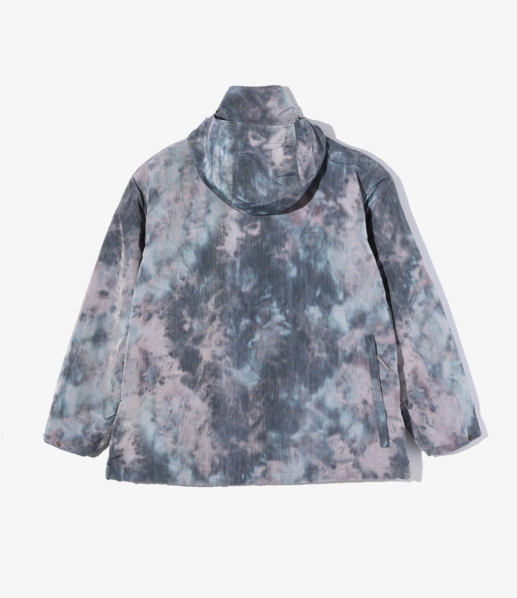 Wind Breaker in Charcoal Polyester Smoke Print