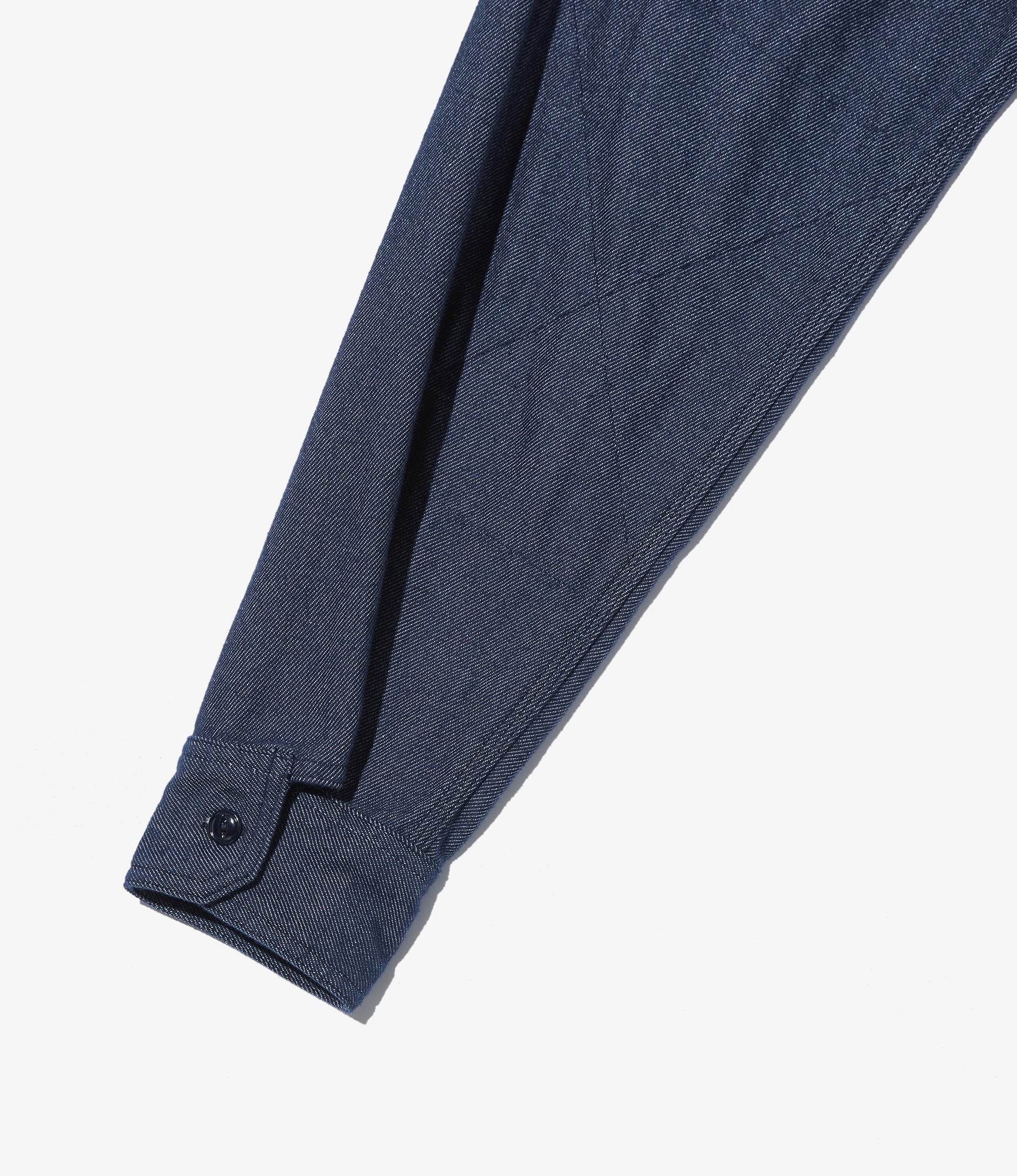Workshirt in Indigo Cotton Denim Flannel