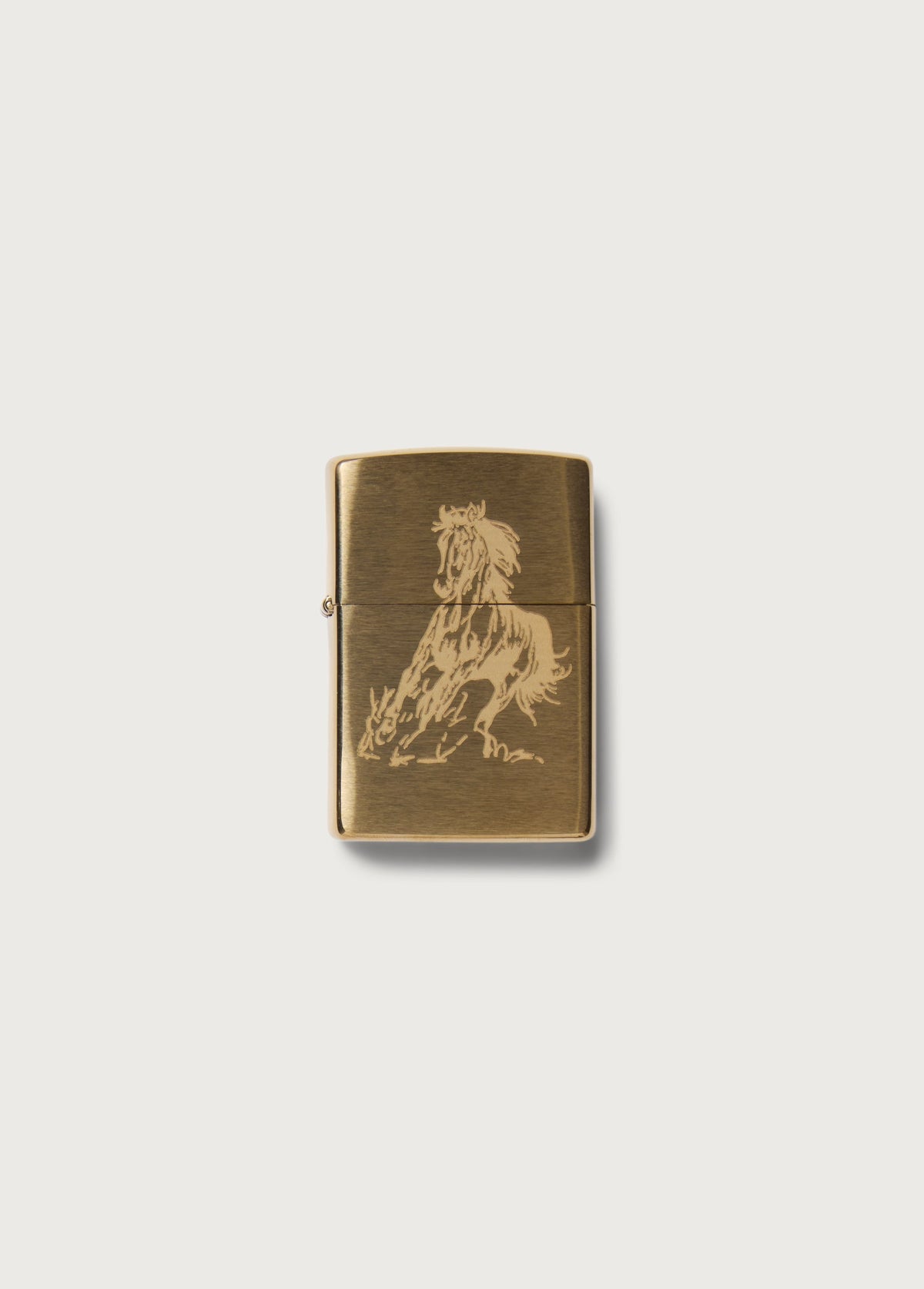 Running Horse Zippo in Gold