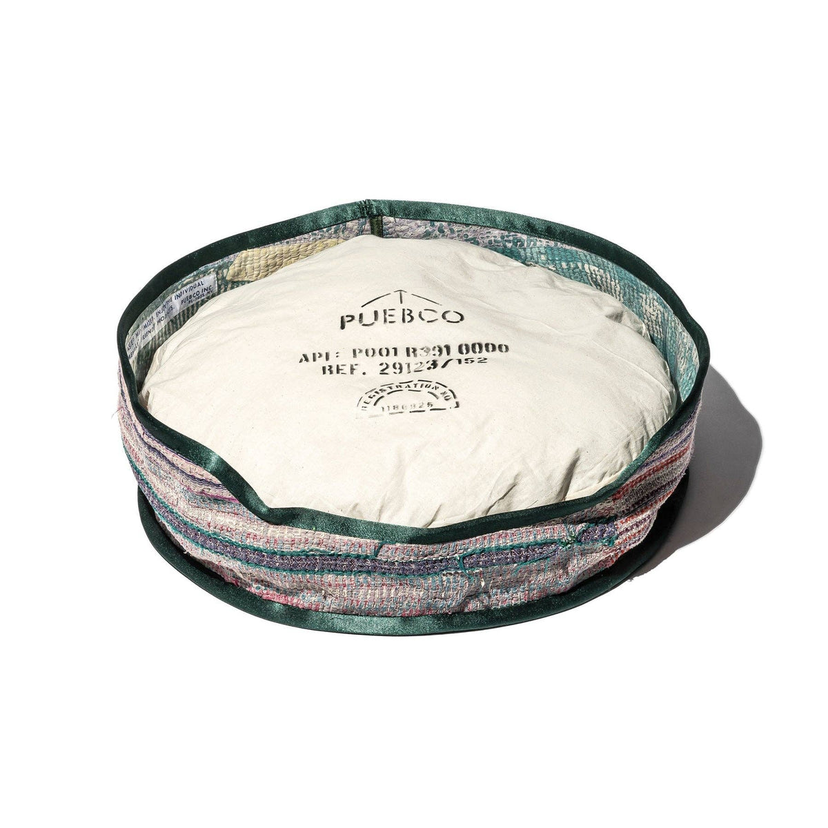 Vintage Kantha Quilt Pet Bed W/Cushion