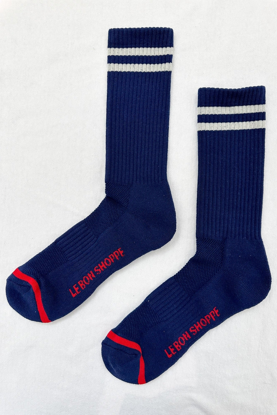 Extended Boyfriend Socks in Navy