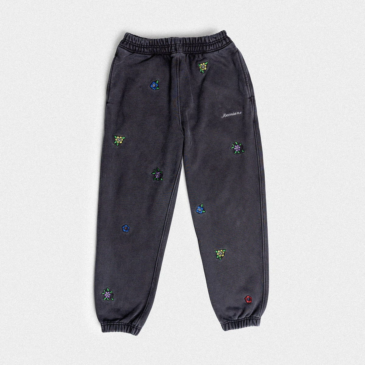 Ultra Heavyweight Floral Sweatpants in Vintage Black