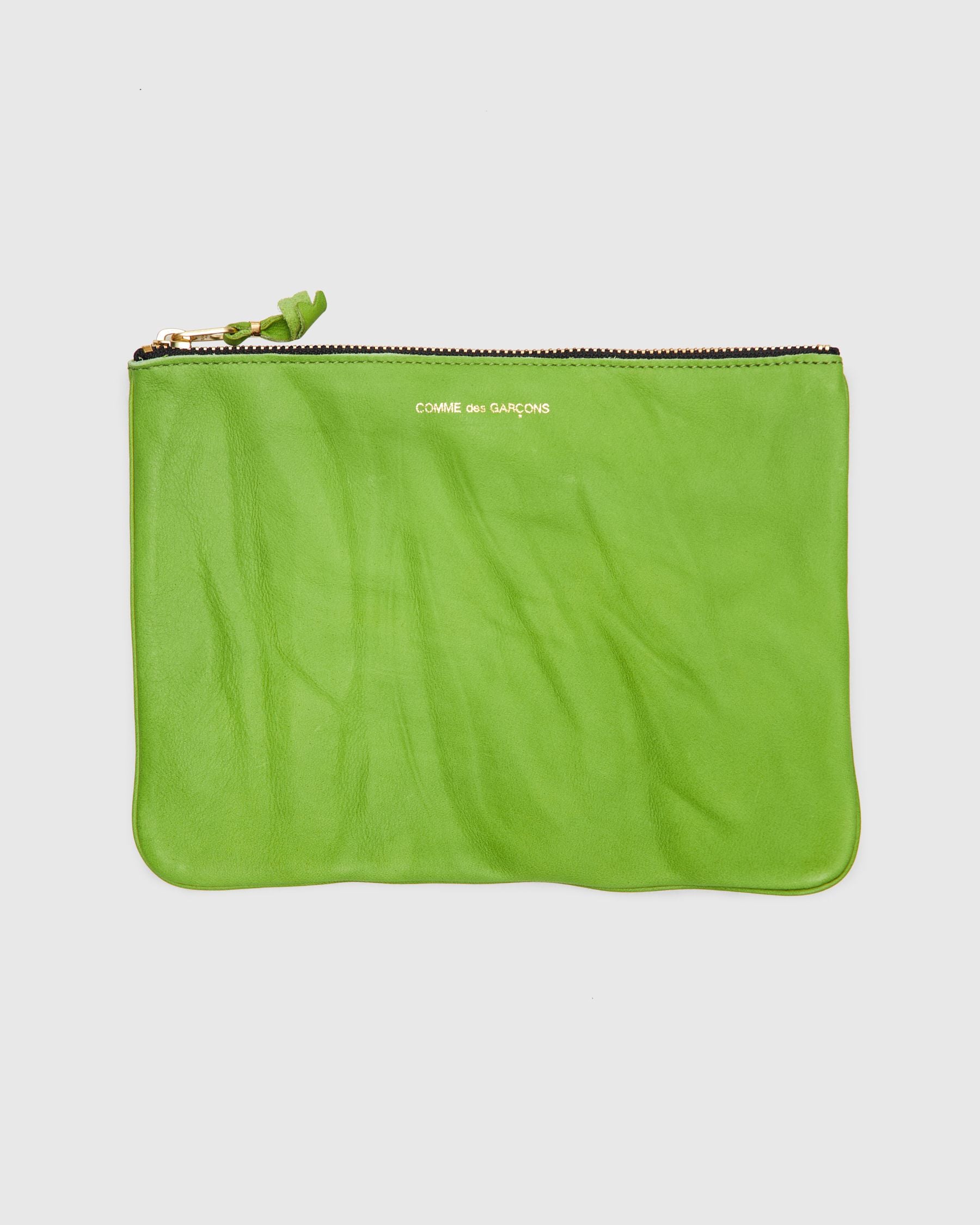 Washed Zip Pouch in Green