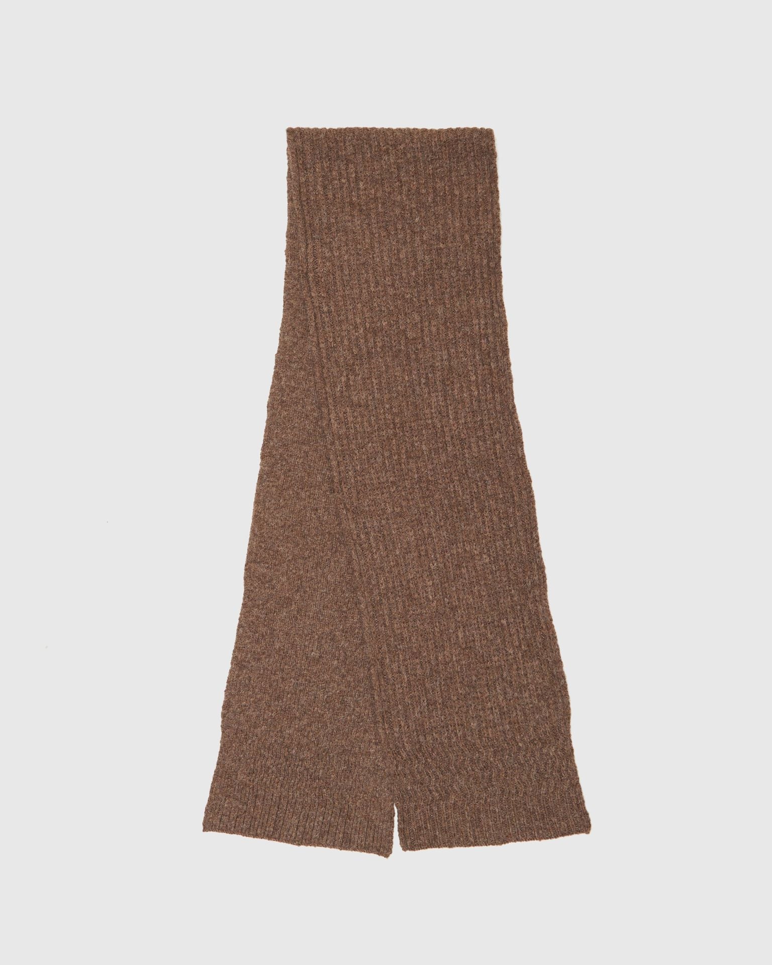 Alpaca Rib Scarf in Oak