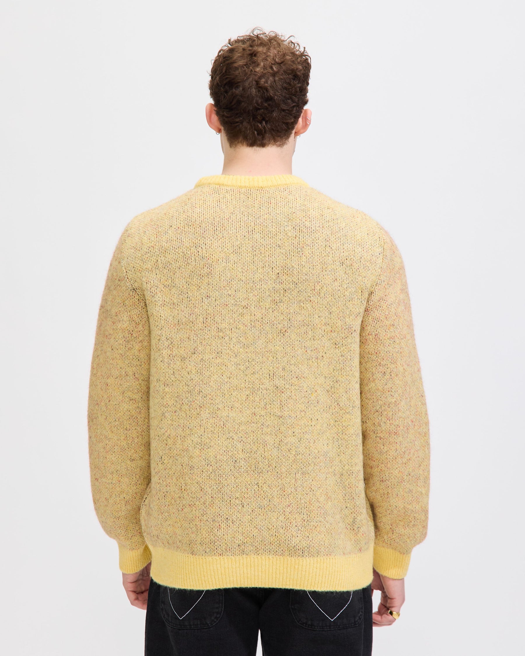 Stupid Strawberry Knitted Pullover in Yellow