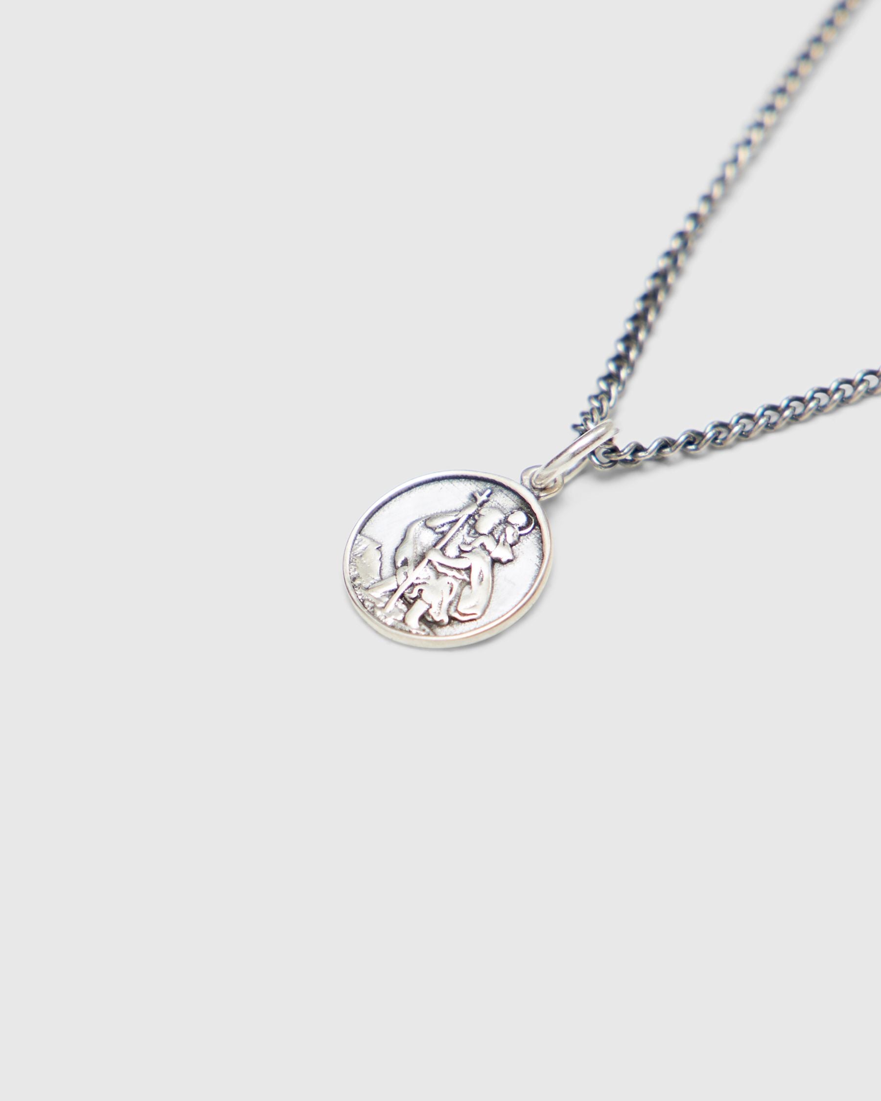 Silver St Christopher Multi Chain Necklace