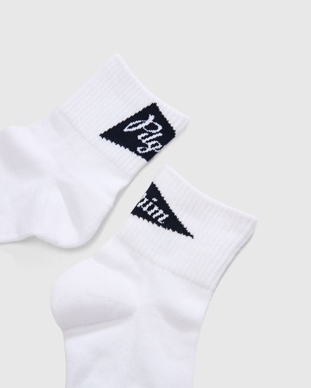 Pennant 3/4 Socks in White