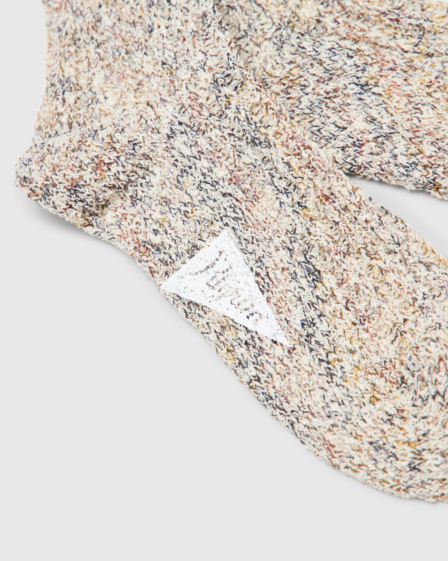 Kasuri Slub Socks in Multi Brown