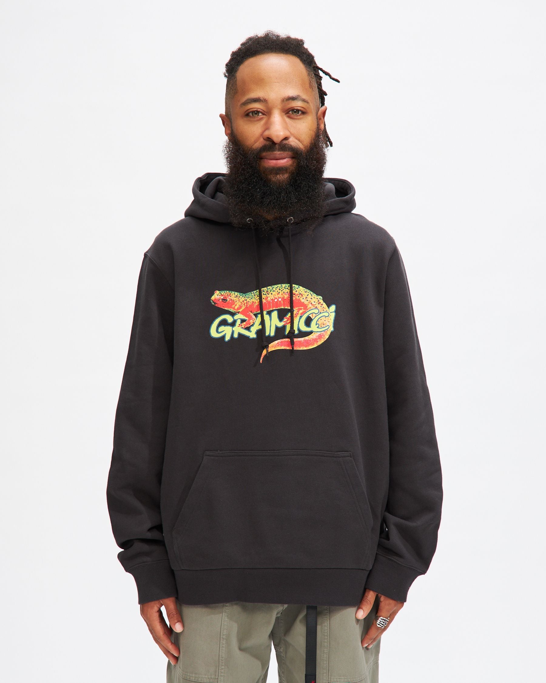 Salamander Hooded Sweatshirt in Vintage Black