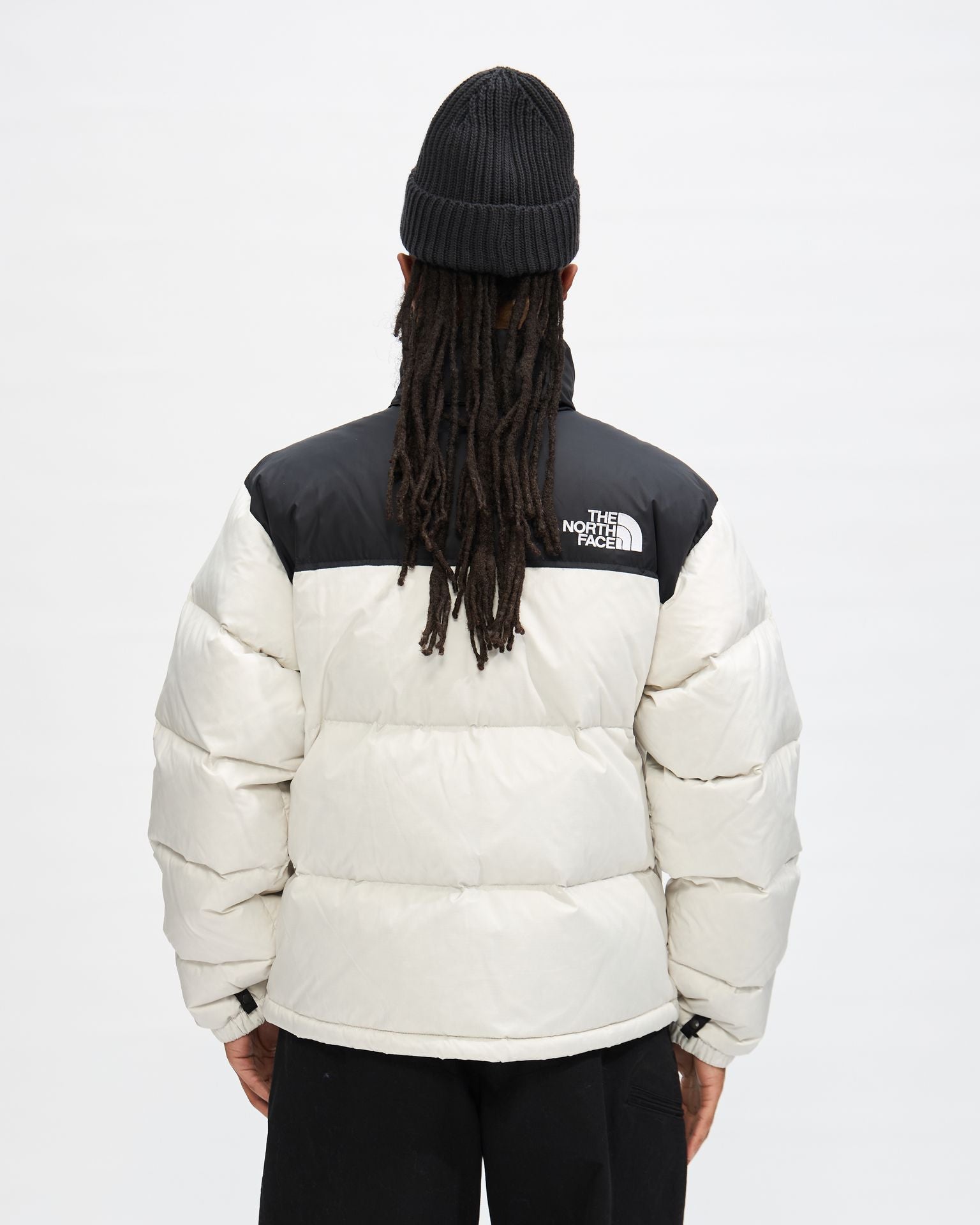 1996 Retro Nuptse Jacket in TNF White / TNF Black