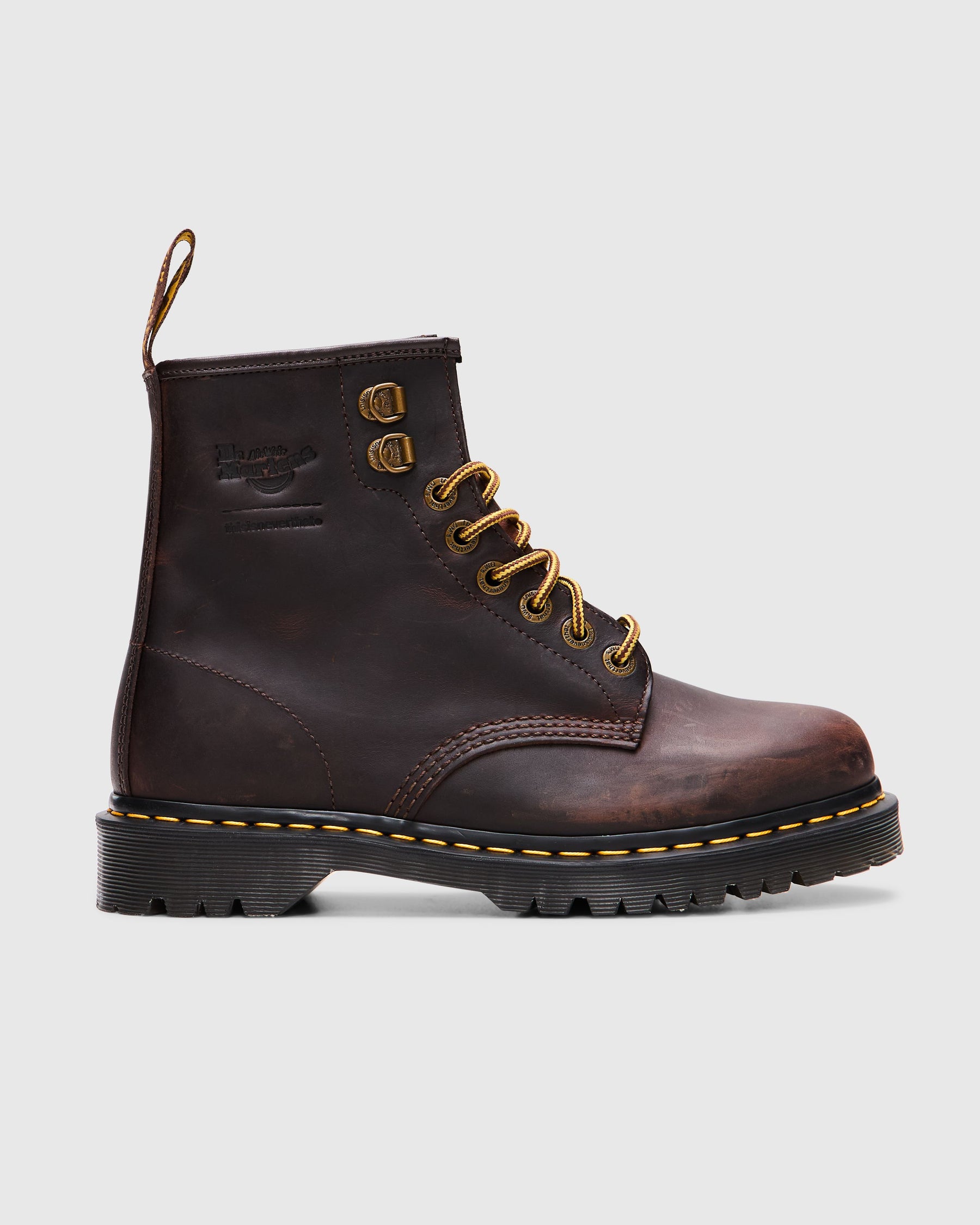 Thisisneverthat 1460 Boots in Chestnut Brown
