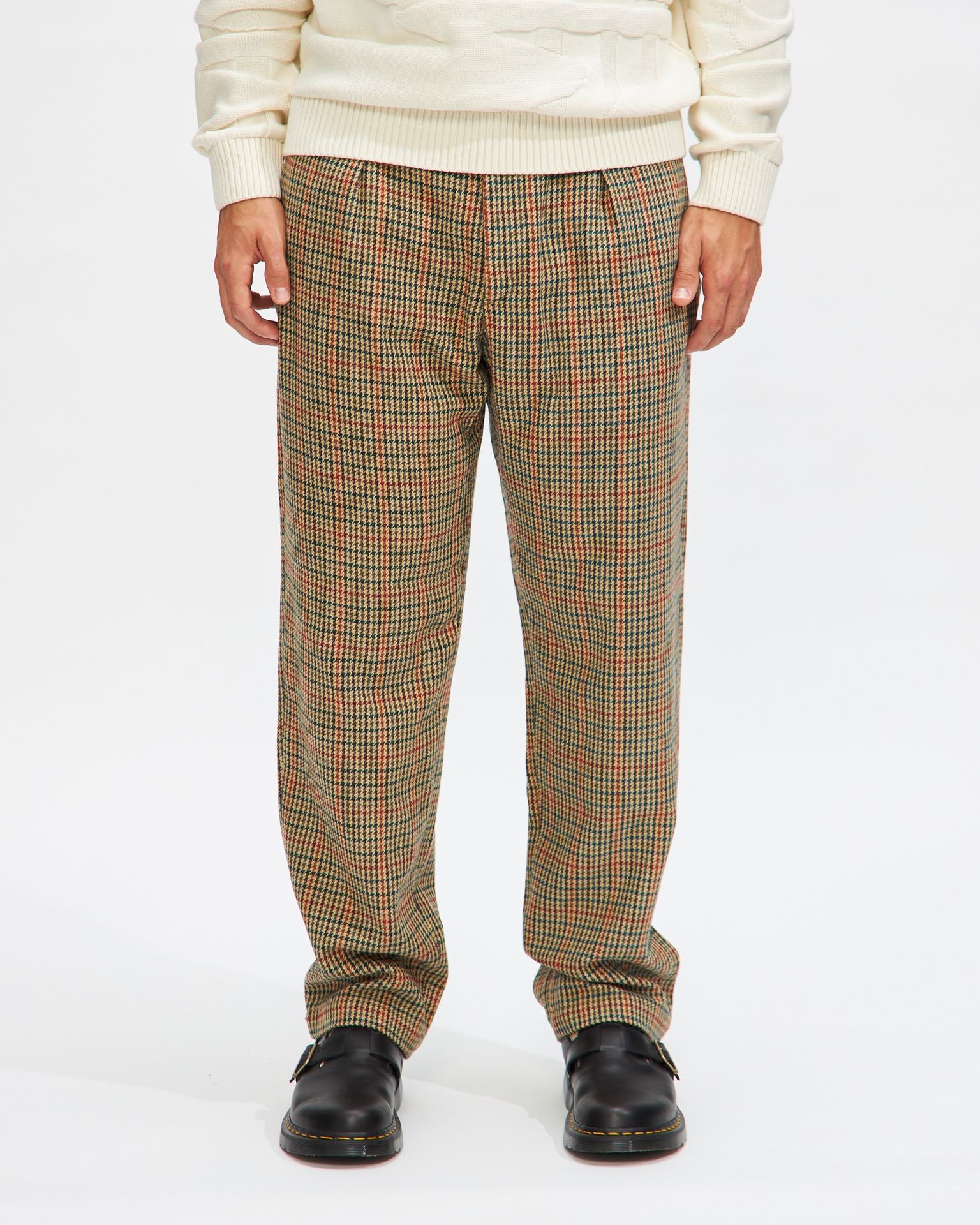 Carlyle Pant in Khaki Acrylic Wool Gunclub