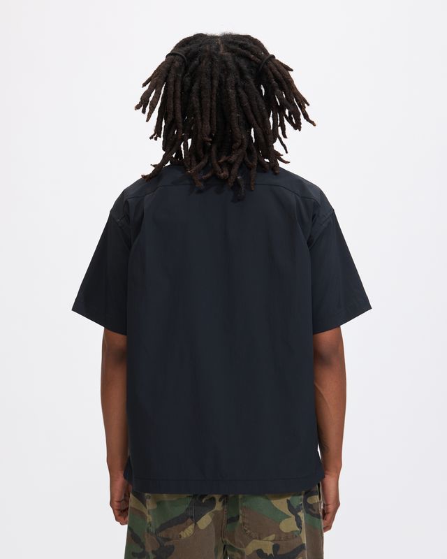 UV Cut Stretch Short Sleeve Shirt in Black