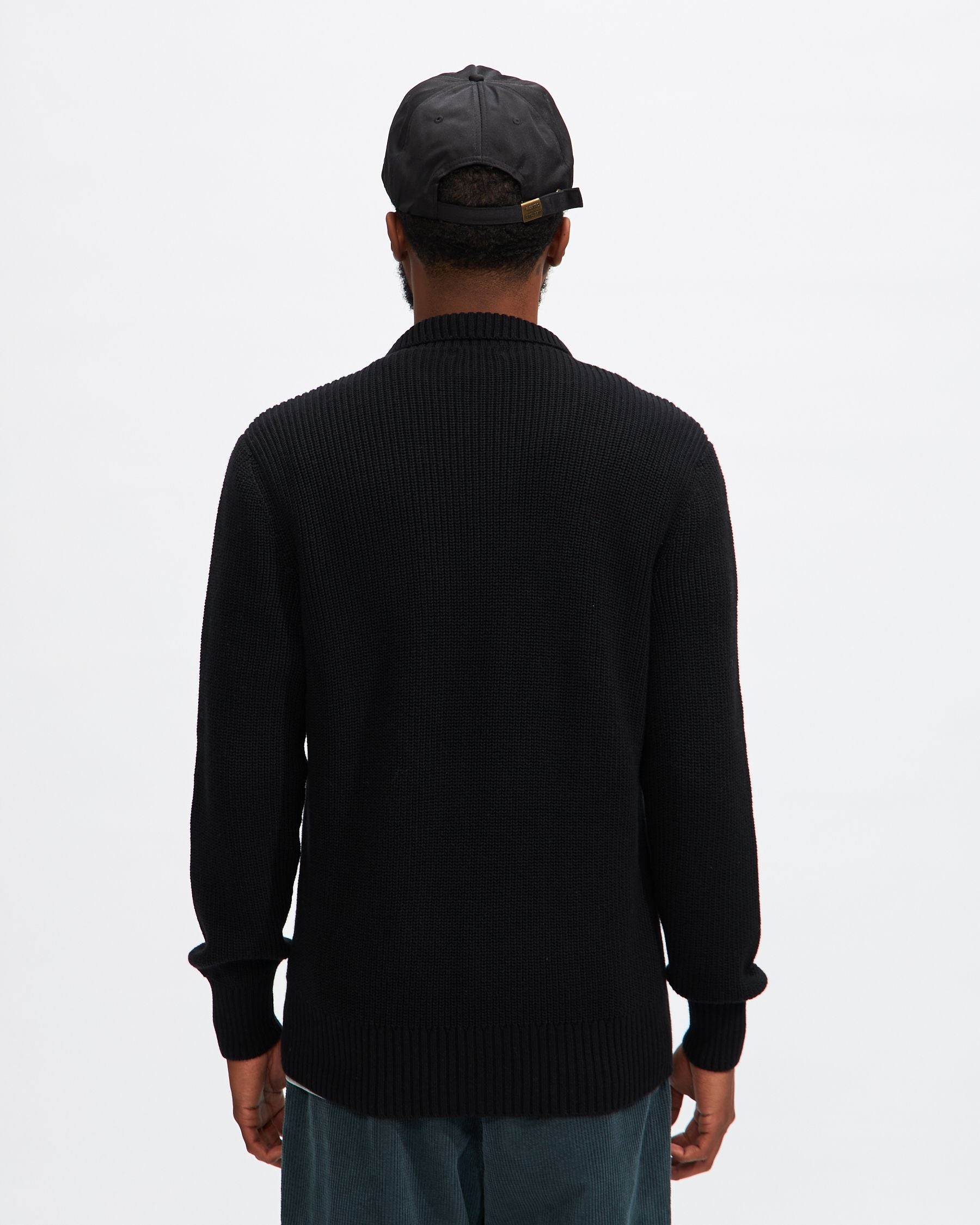 Collared Cardigan in Black