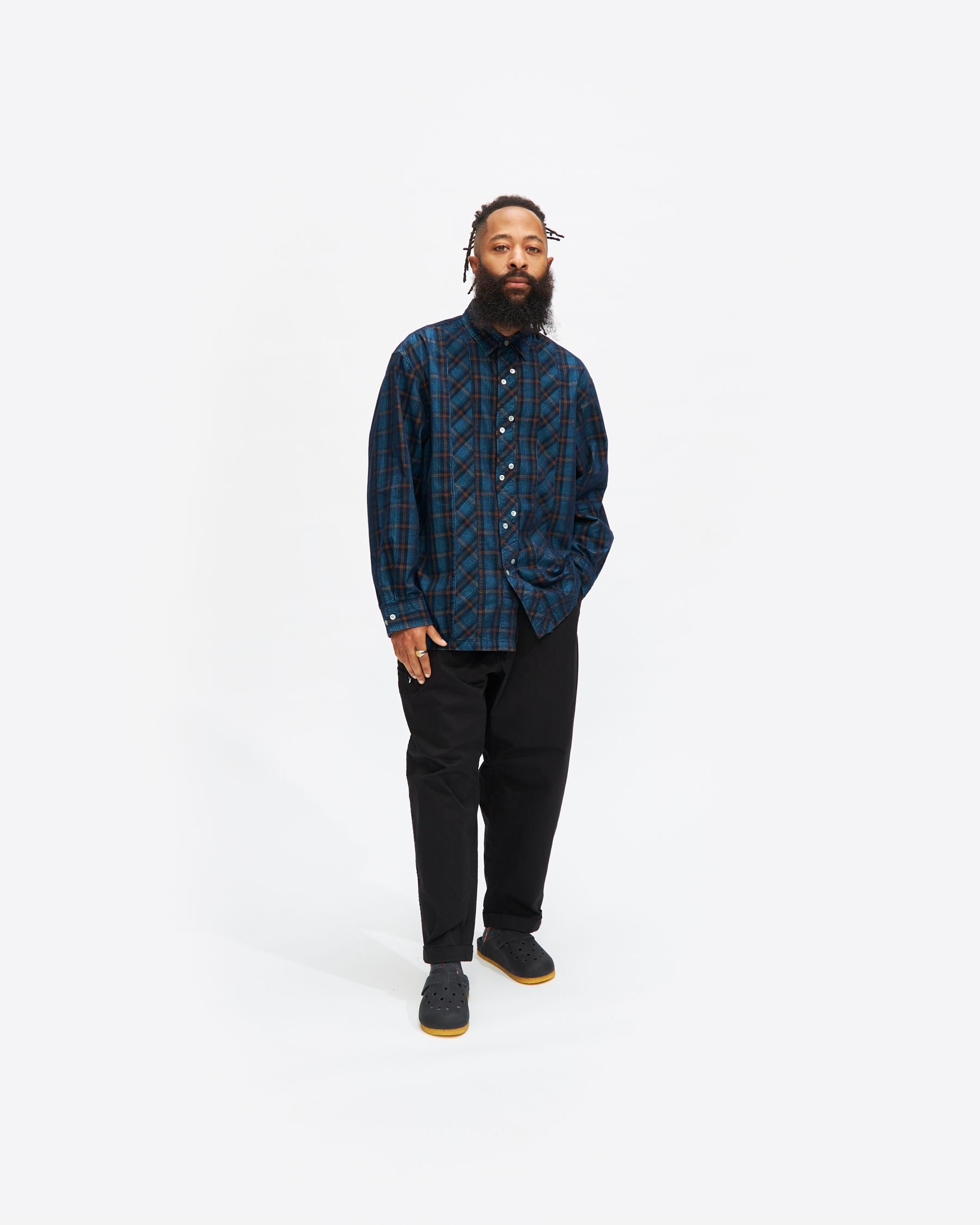 Don Fisherman Corduroy Shirt in Blue