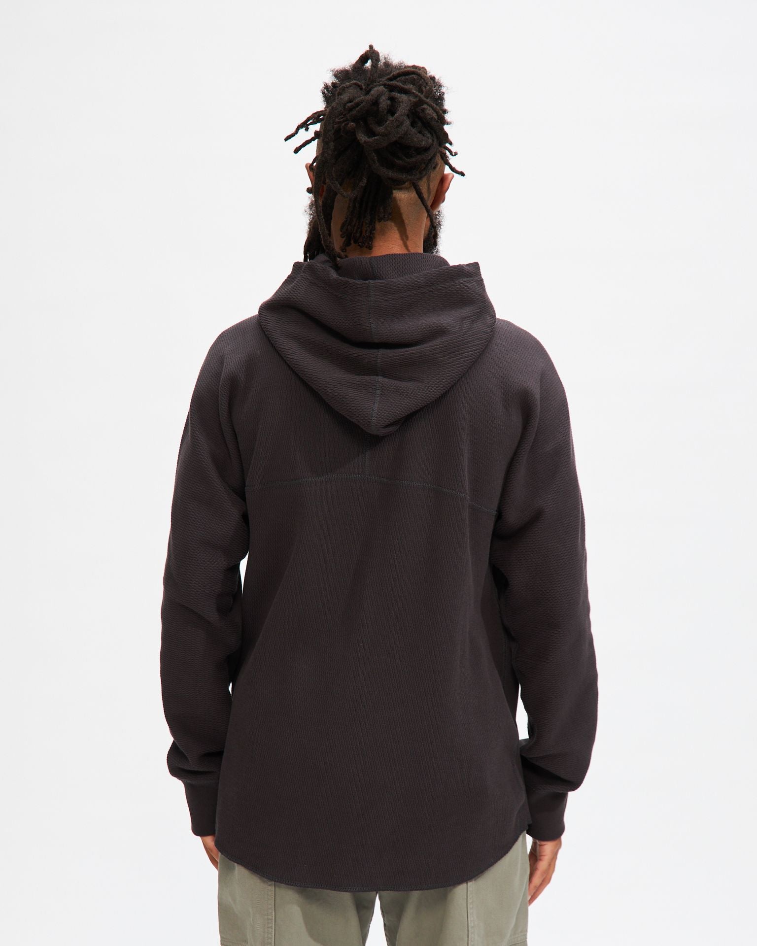 Louis Thermal Hoodie in Sumi Black