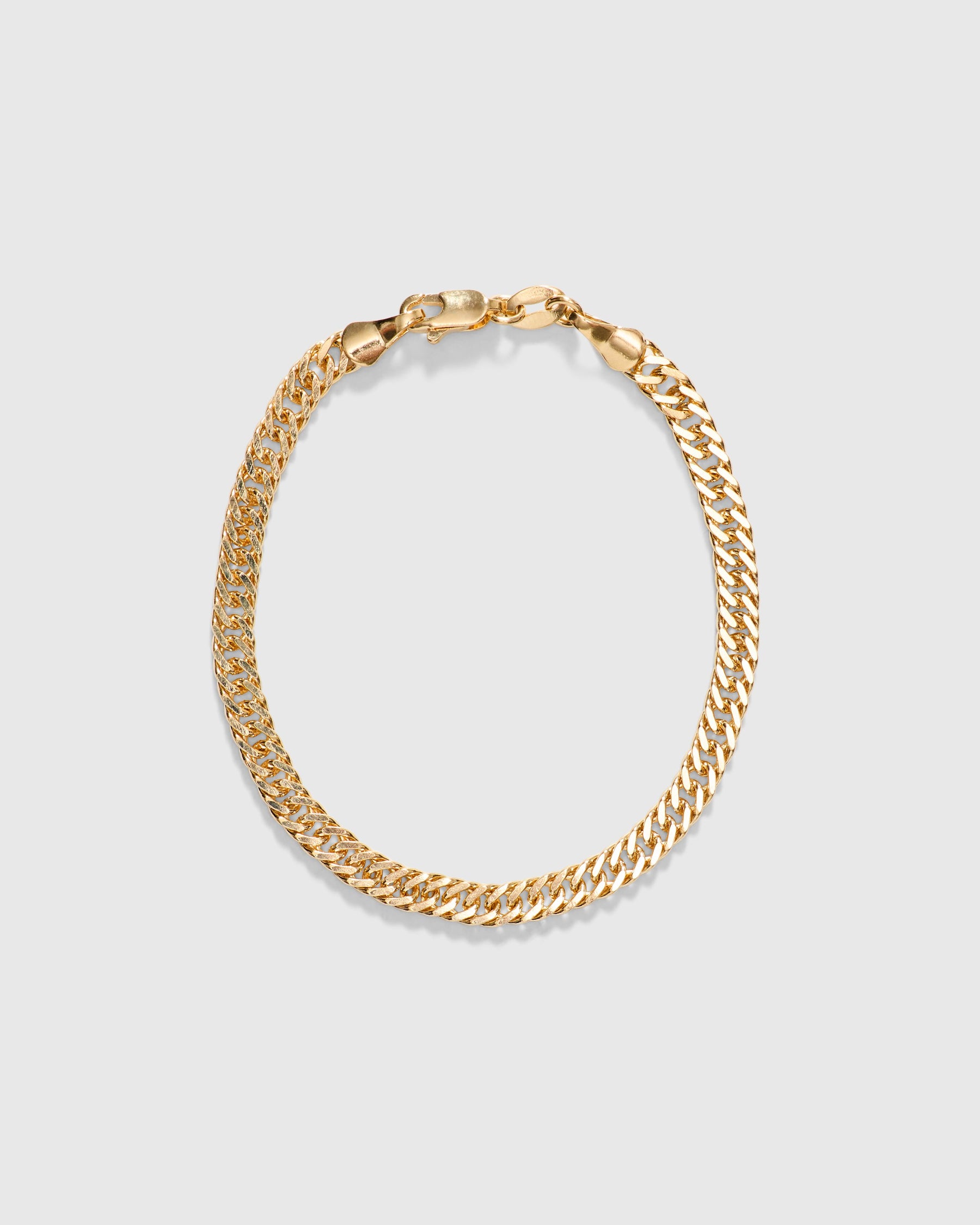 4mm Curb Chain Bracelet in 18k Gold Fill