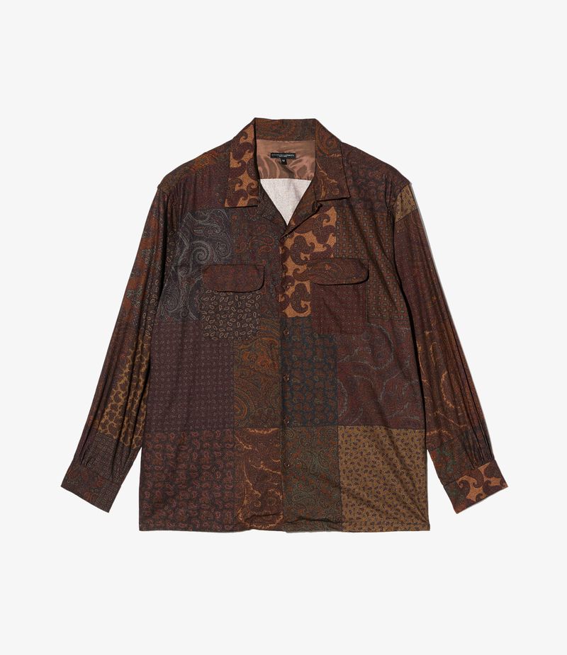 Classic Shirt in Dark Brown Paisley PW Print