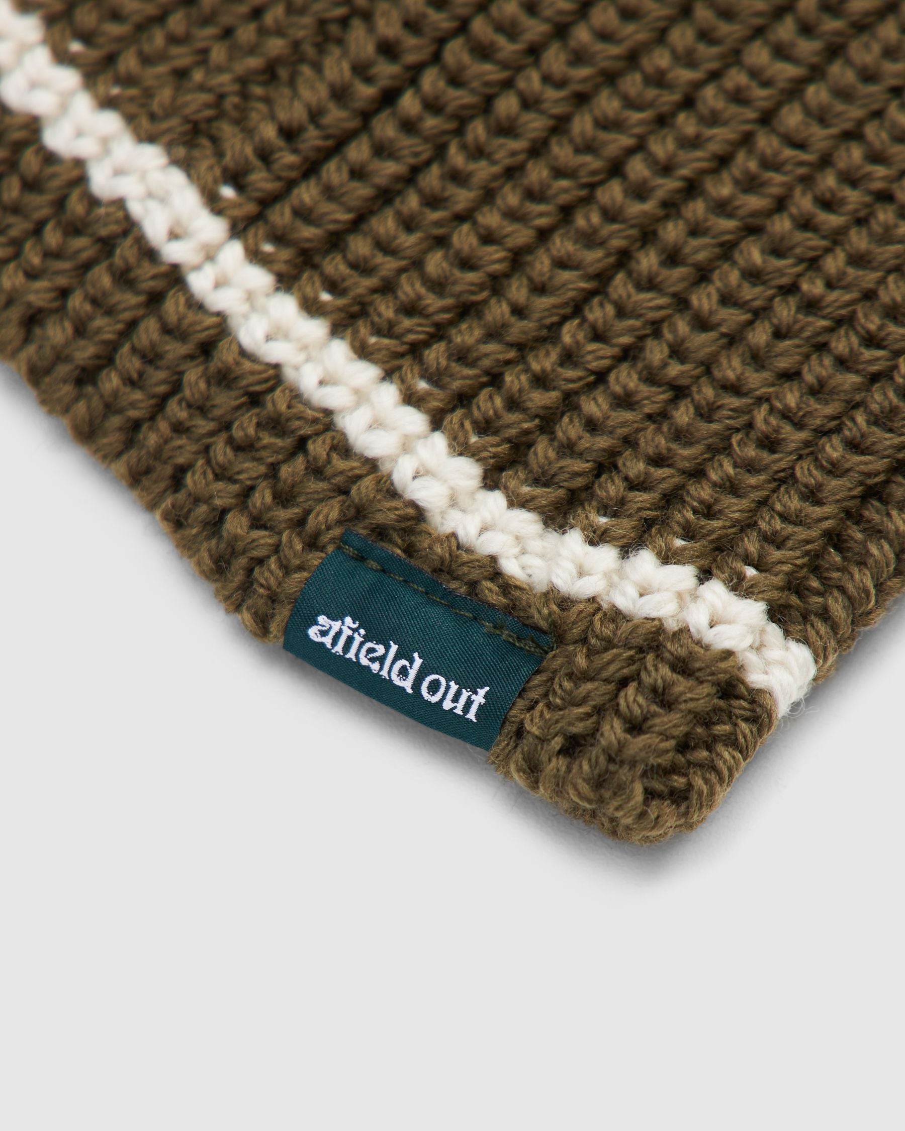 Striped Balaclava in Army Green