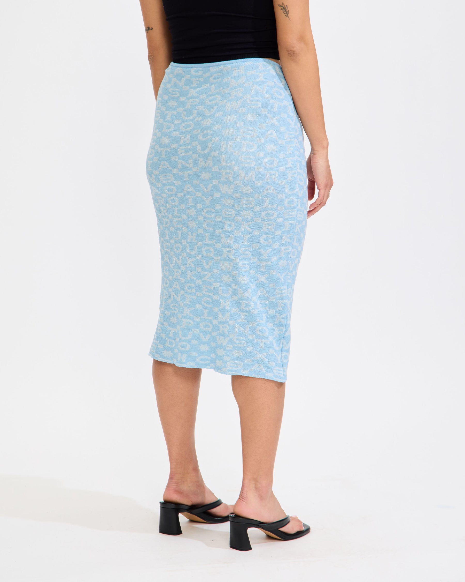 Alphabite Skirt in Blue