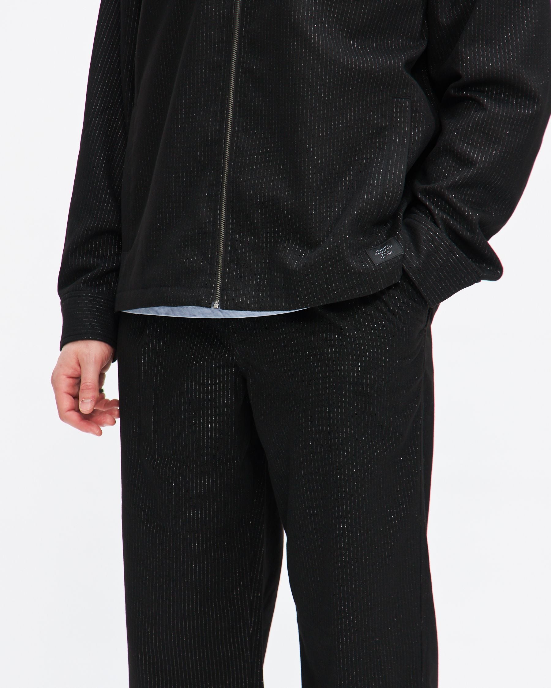 George Suiting Trouser in Silver Pinstripe