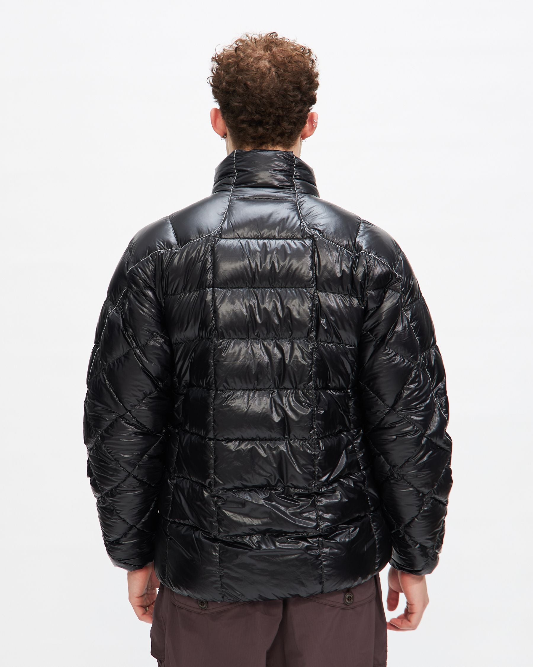 Diamond Stitch Down Jacket in Black