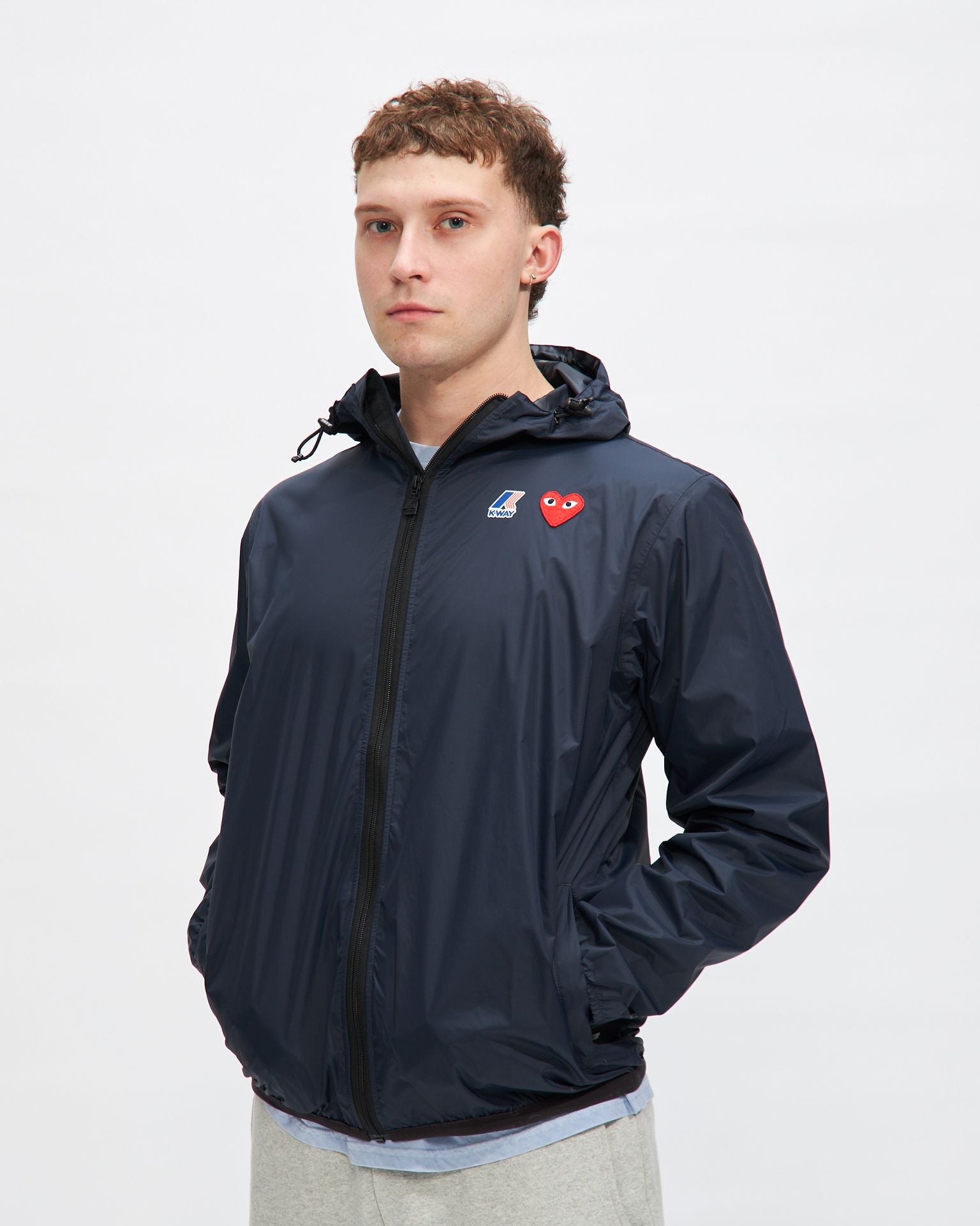 K-Way Le Vrai Zip Jacket in Navy