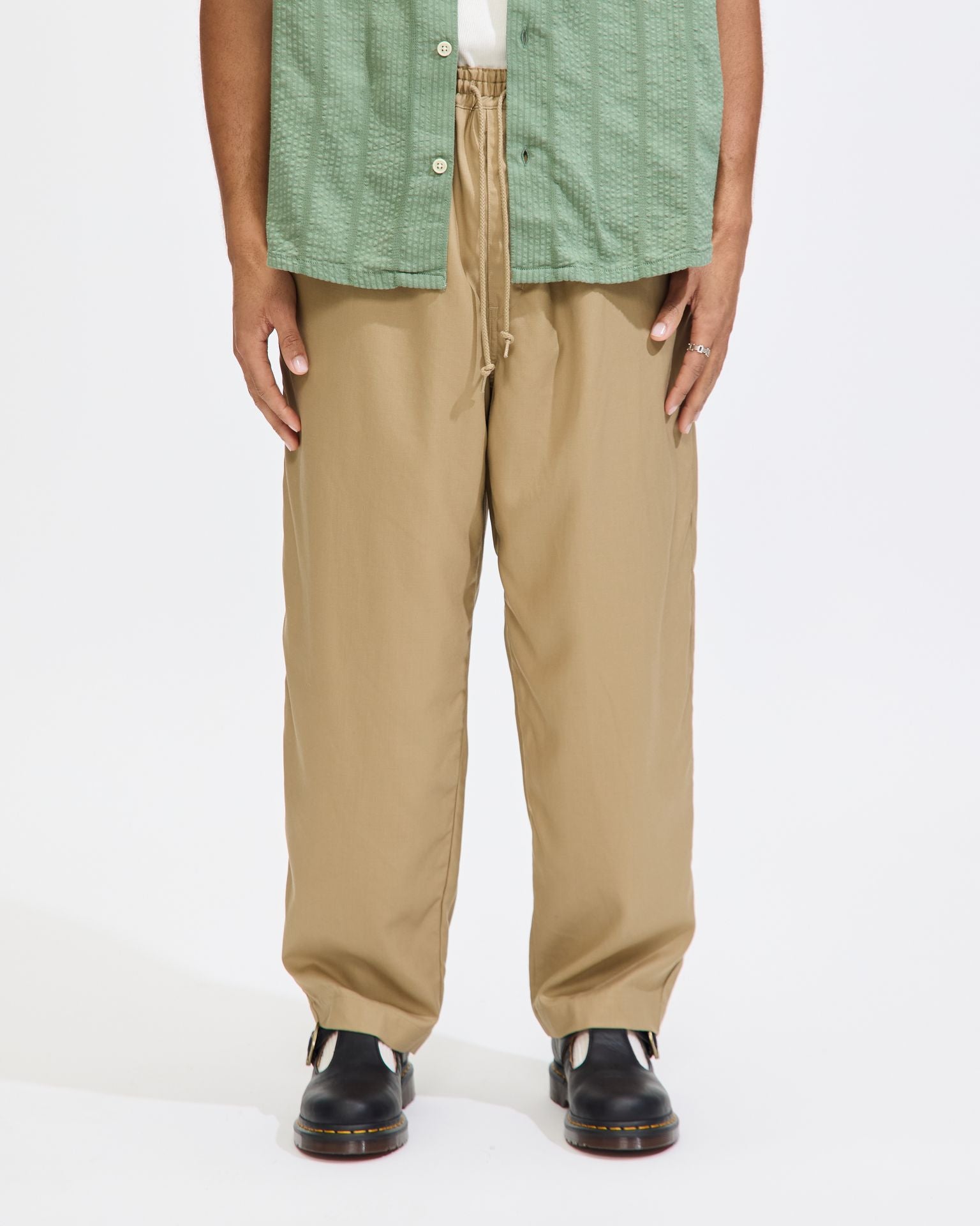 Men's Wool Pants in Beige