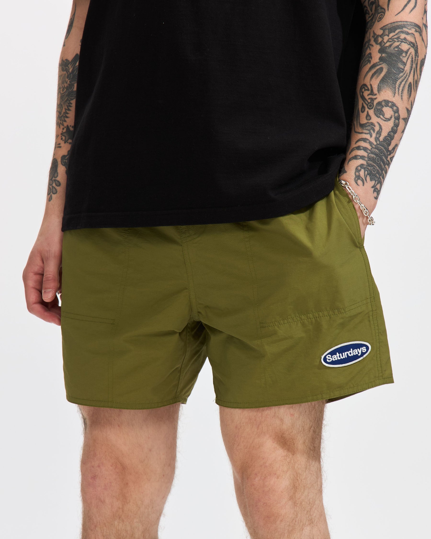 Talley Patch Logo Swimshort in Mayfly