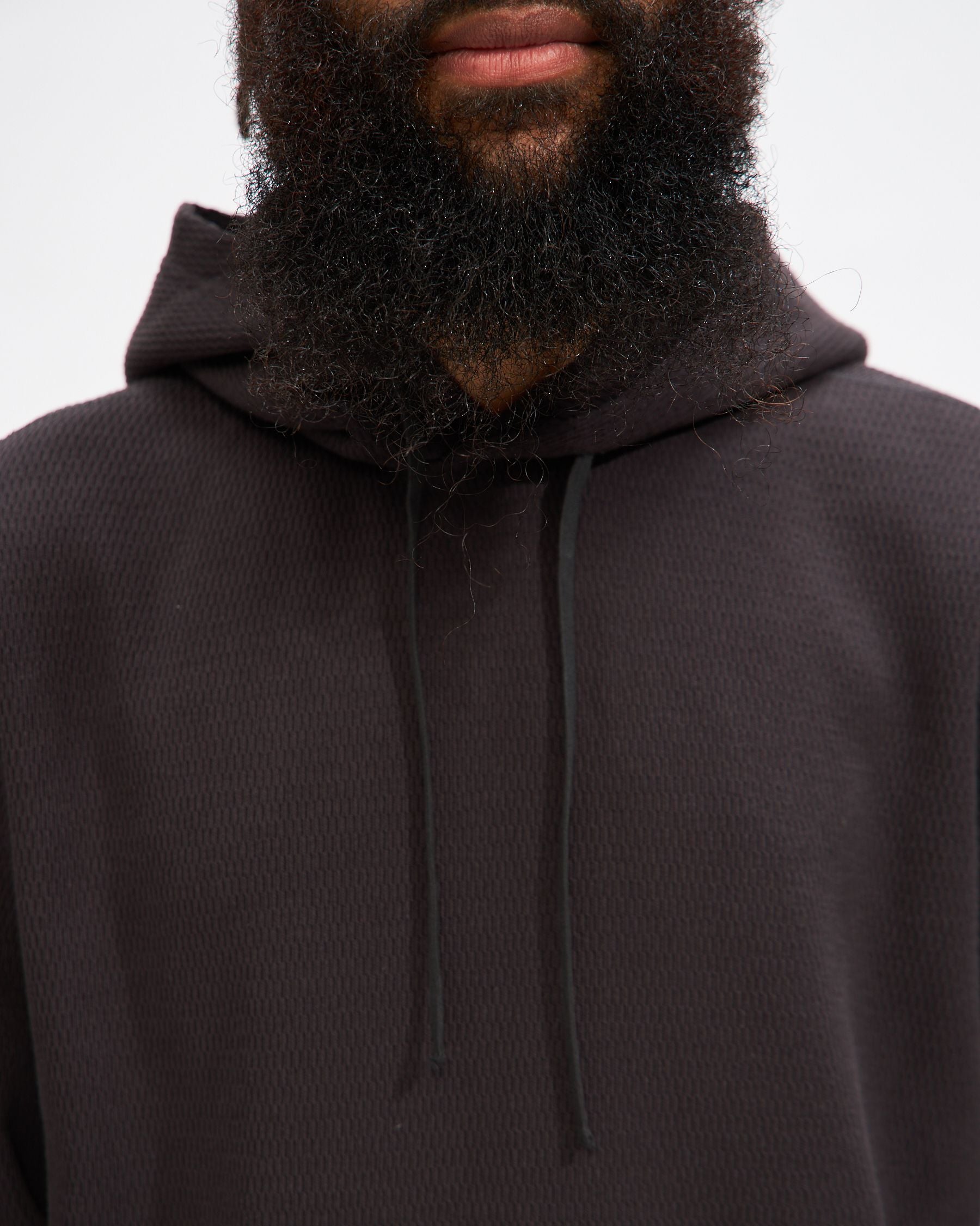 Louis Thermal Hoodie in Sumi Black