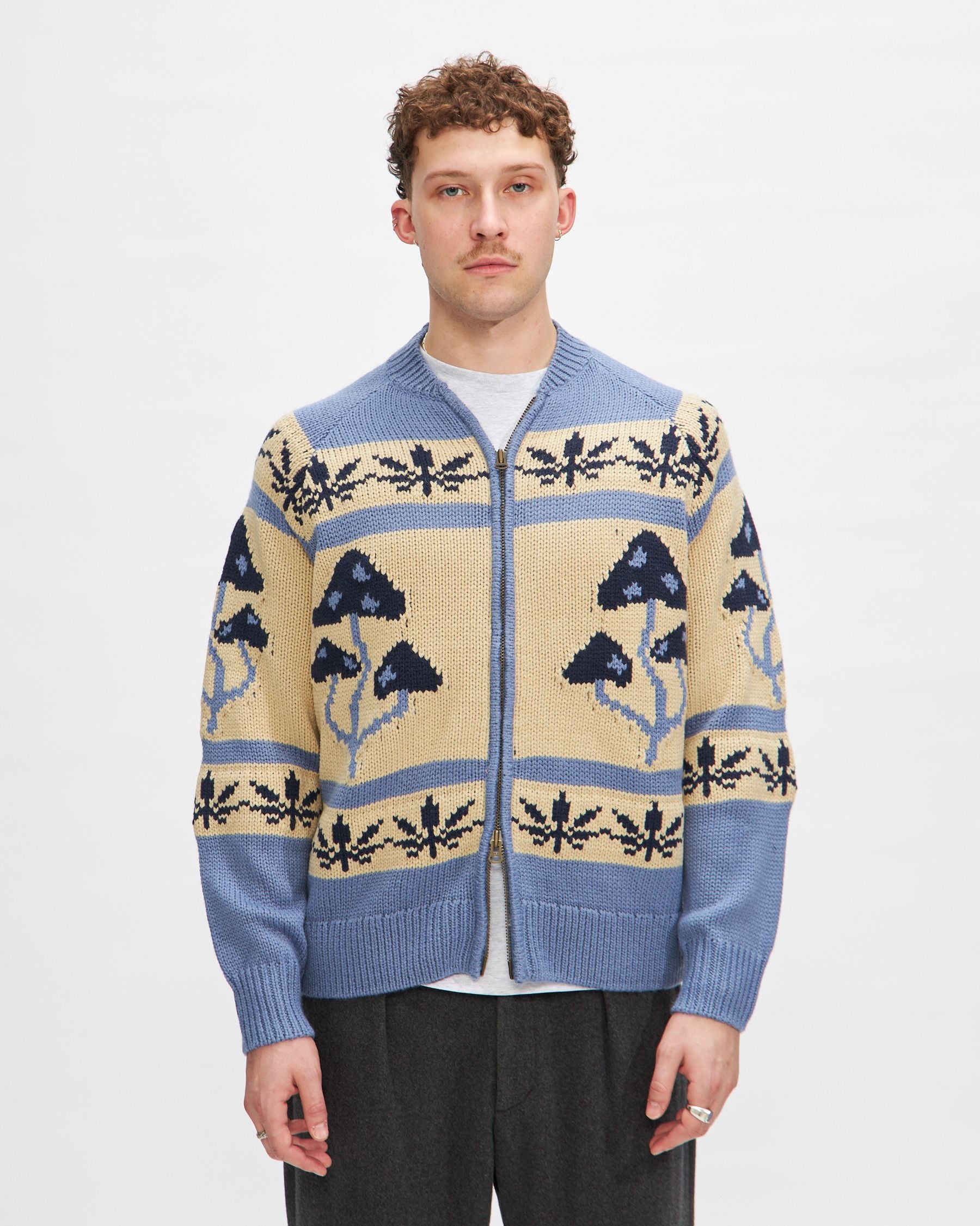 Room Zip Cardigan in Slate