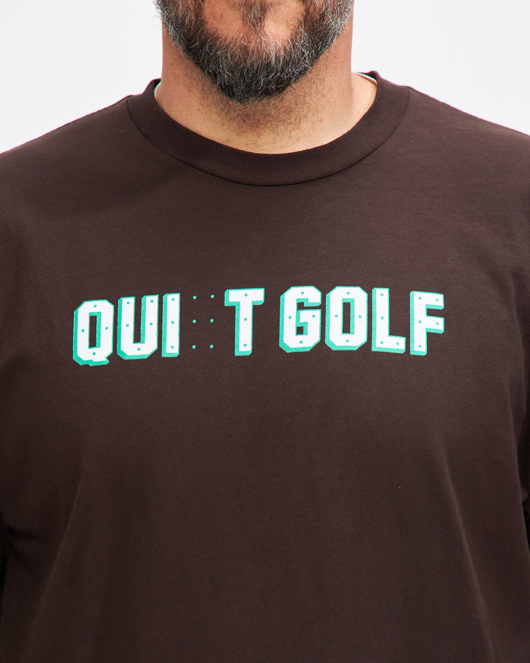 Quit Golf T-Shirt in Brown