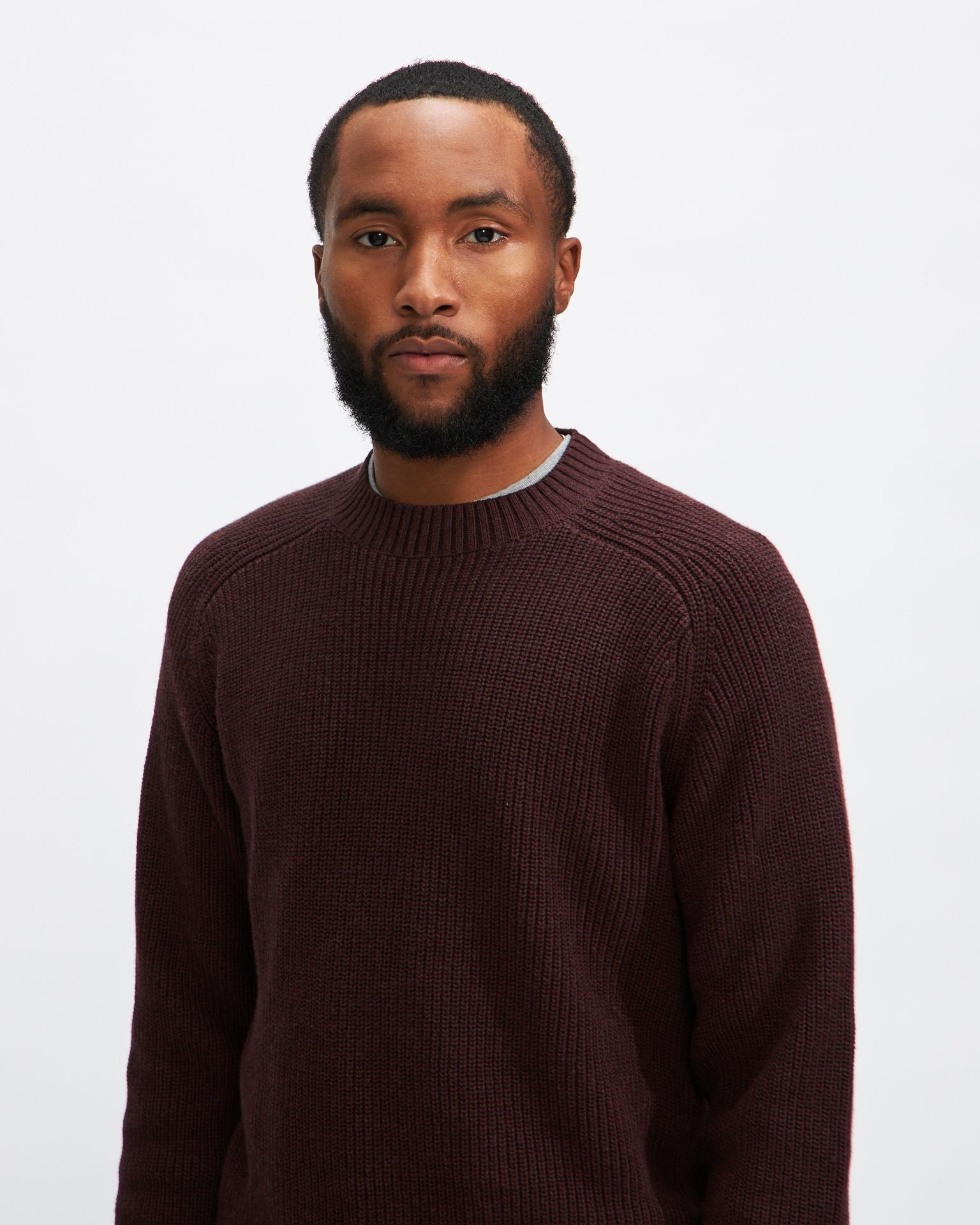 Crewneck Sweater in Burgundy