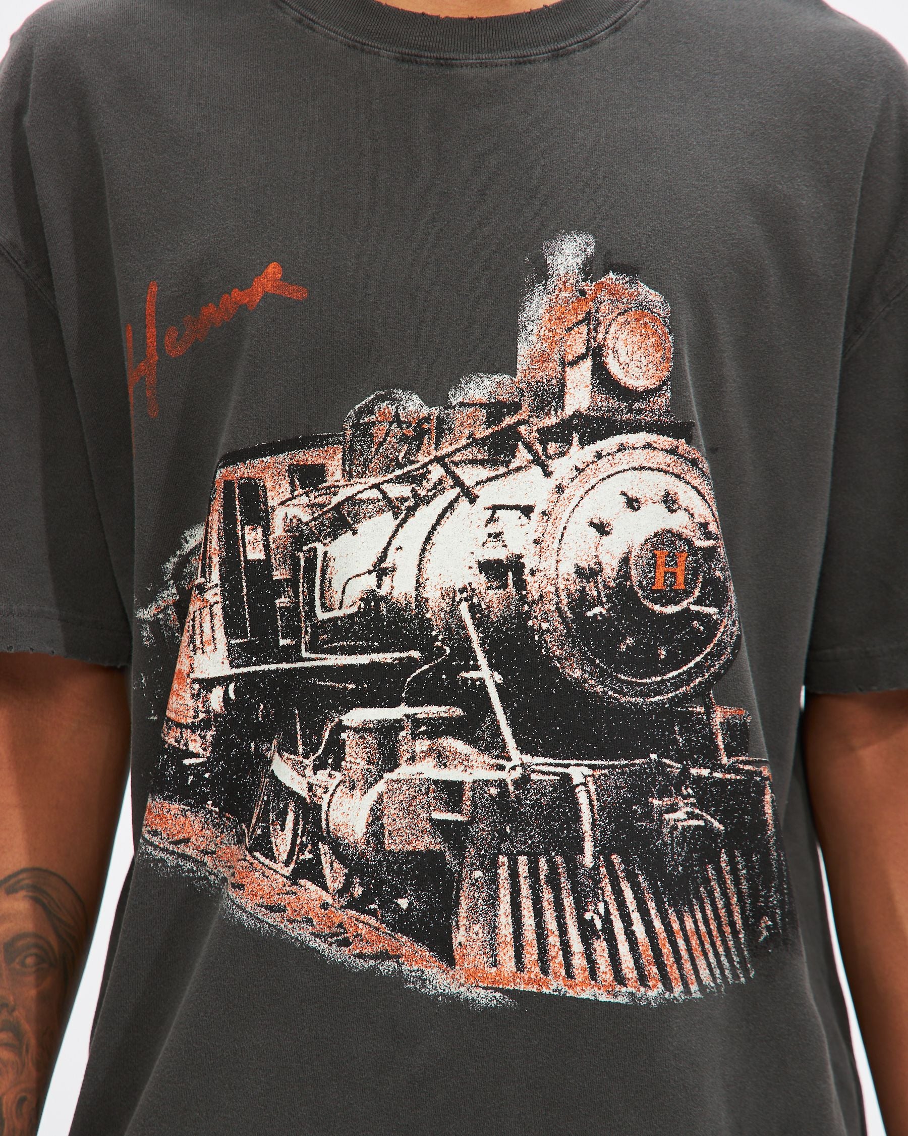 Train Graphic T-Shirt in Black