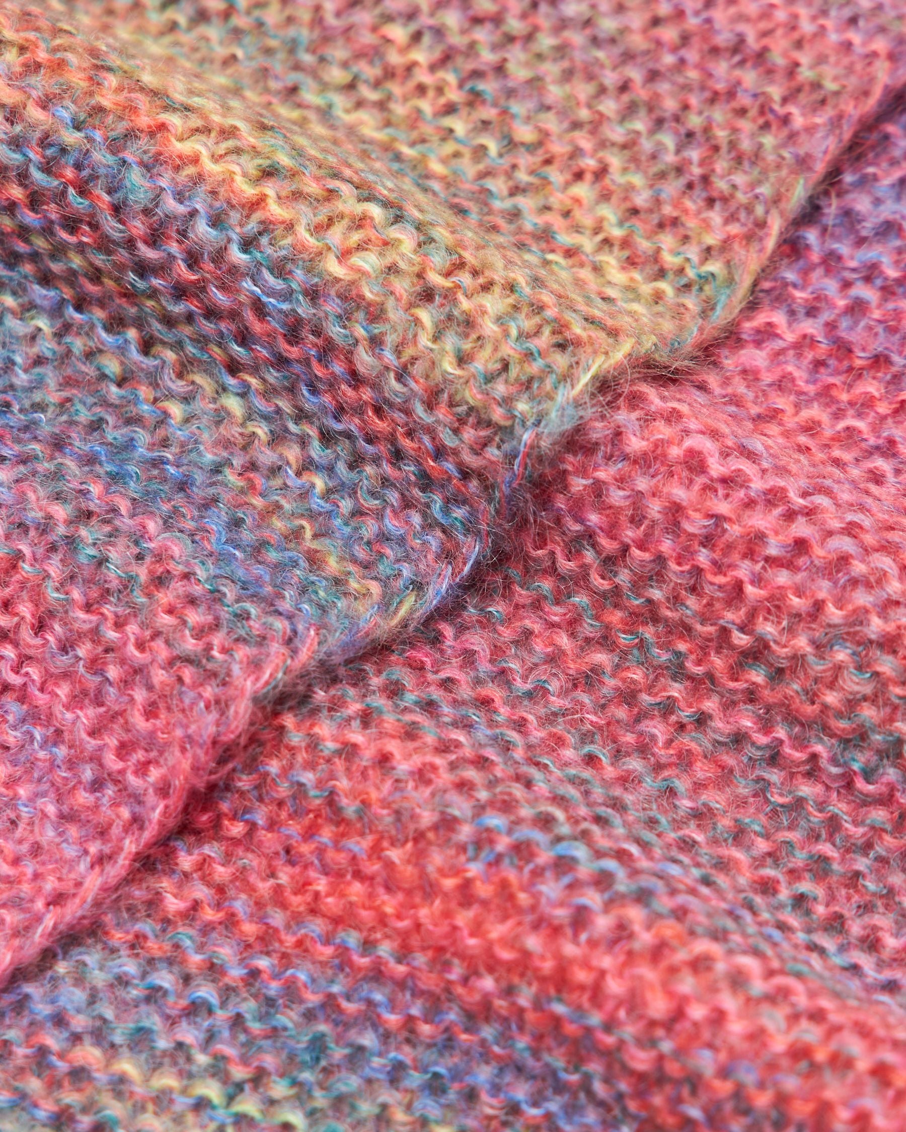 Mohair Scarf in Pink