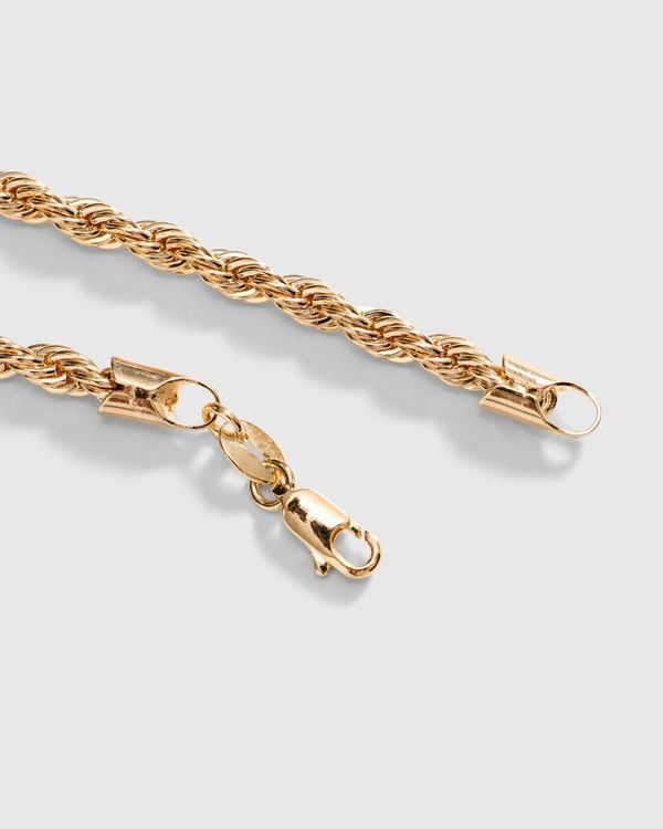 4mm Rope Bracelet in 18k Gold Fill