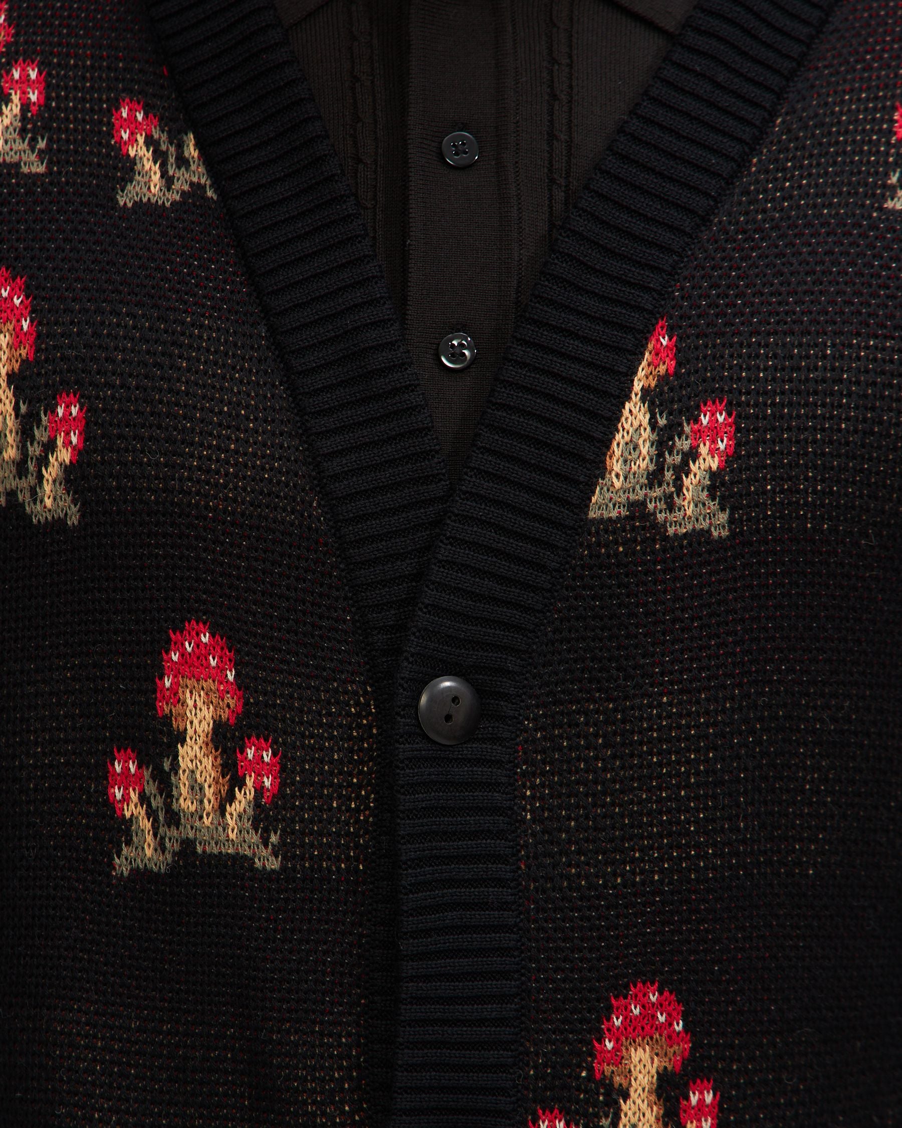 Mushroom K12 Cardigan in Black