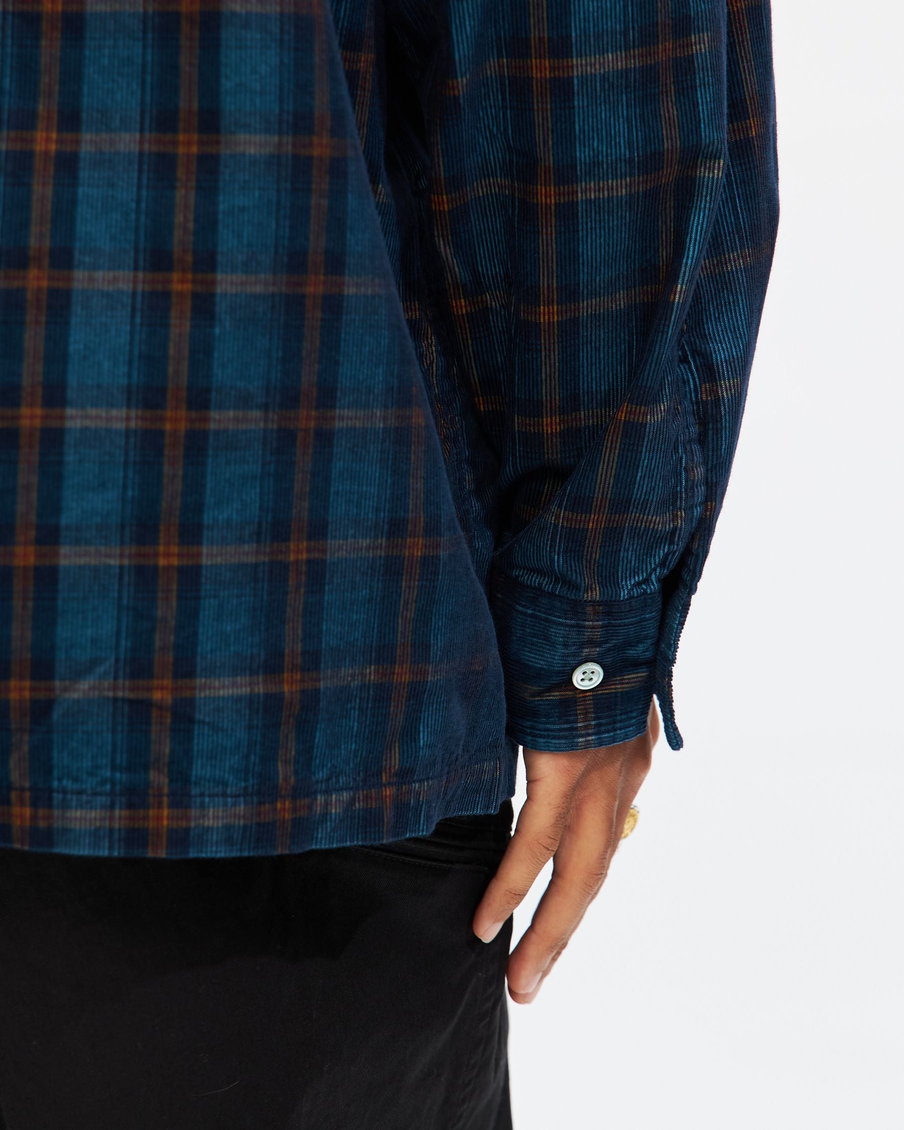Don Fisherman Corduroy Shirt in Blue