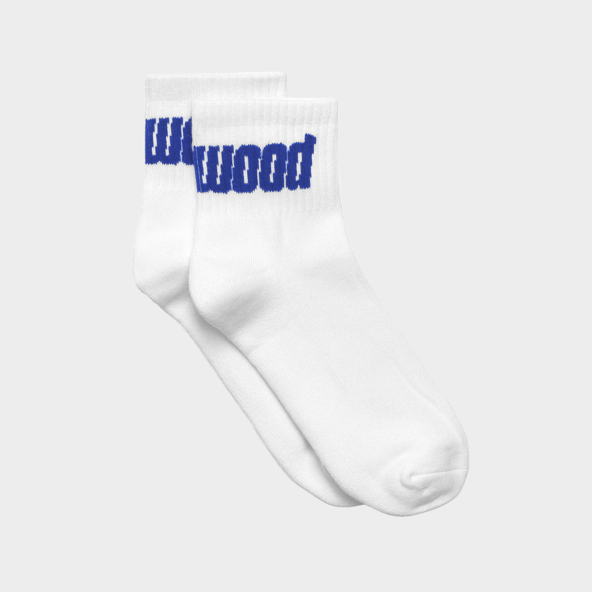Metal Logo Quarter Sock in White
