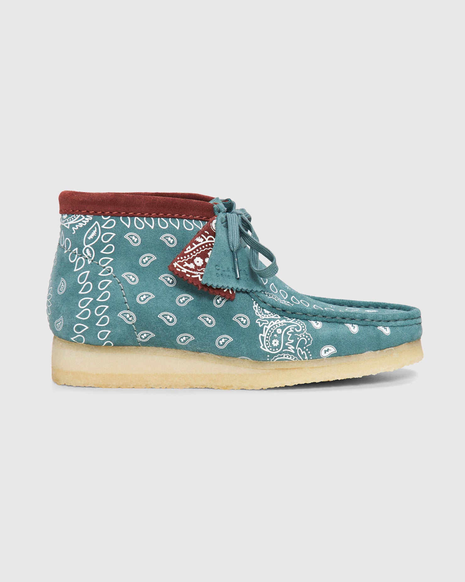 Wallabee Boot in Green Paisley