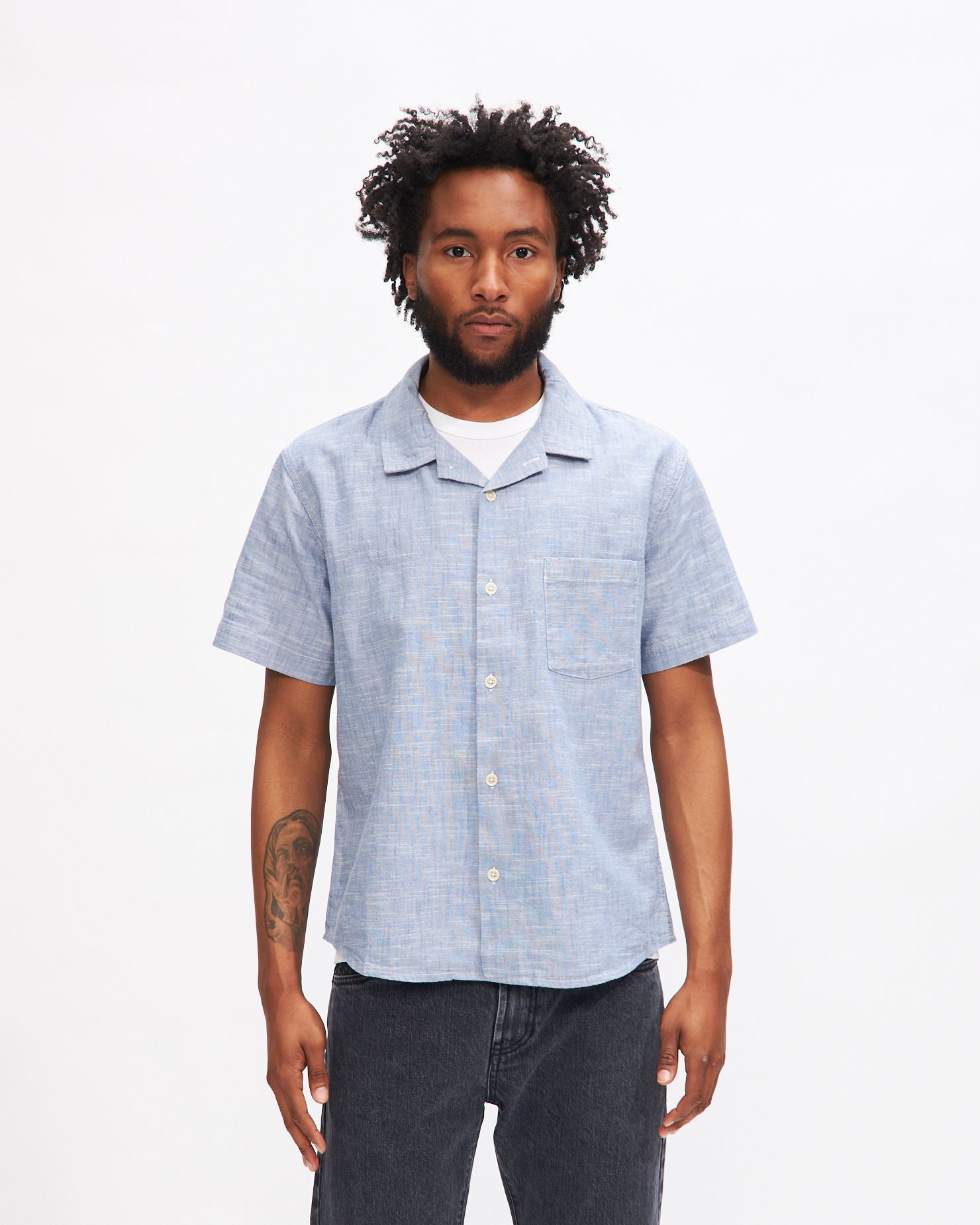 Antique Short Sleeve Chambray