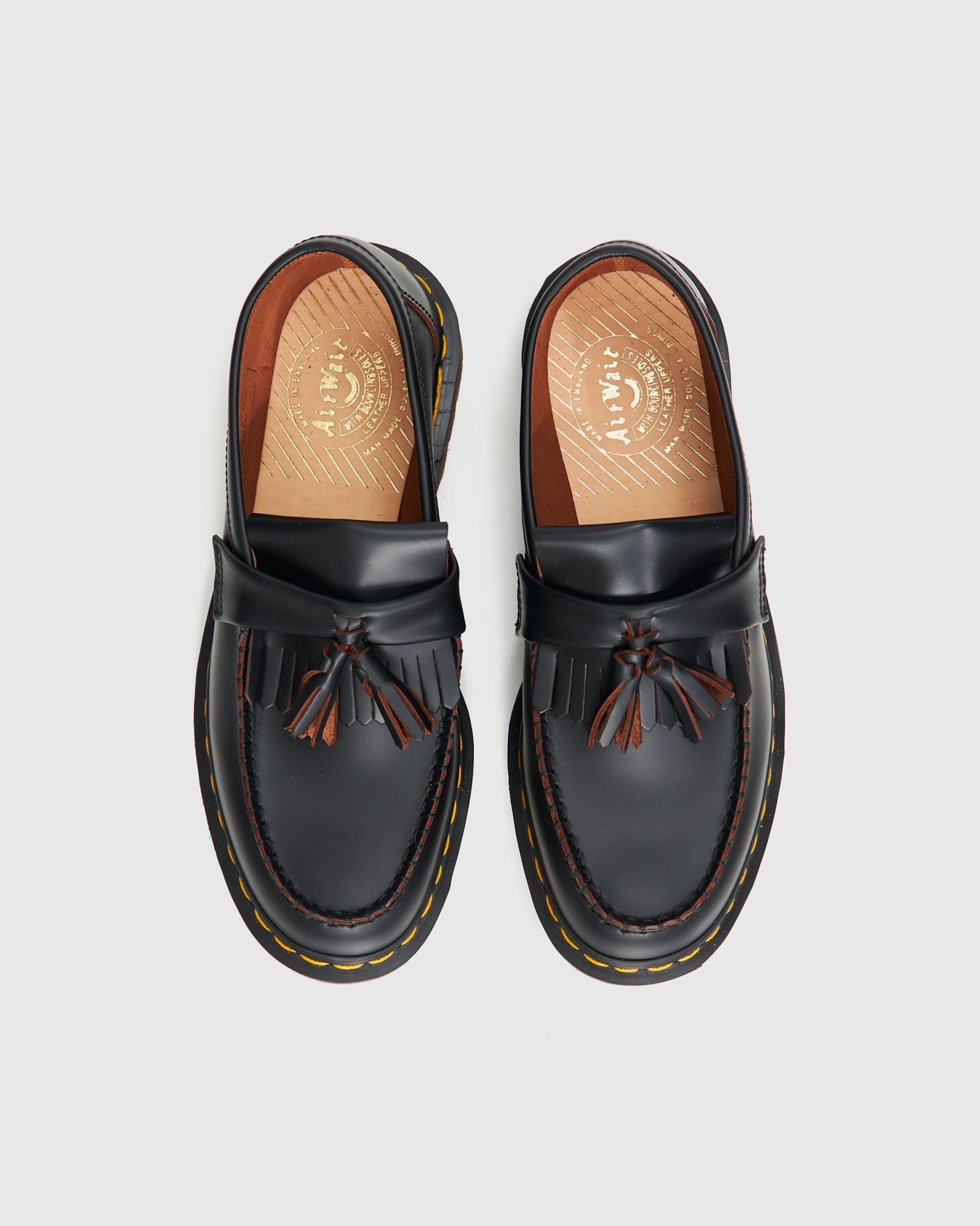Adrian Tassel Loafer in Black Quilon
