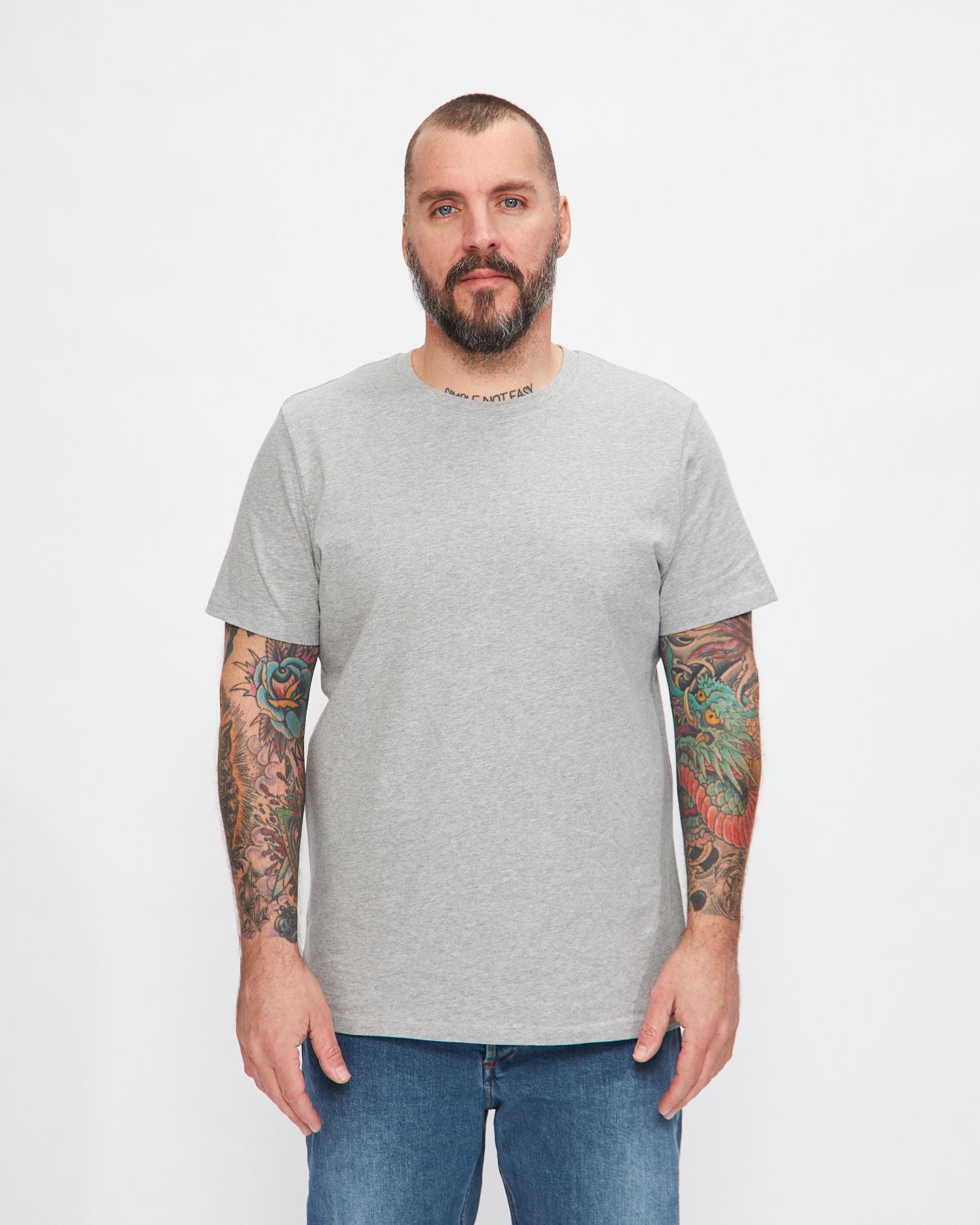 Jimmy T-Shirt in Heather Pale Grey