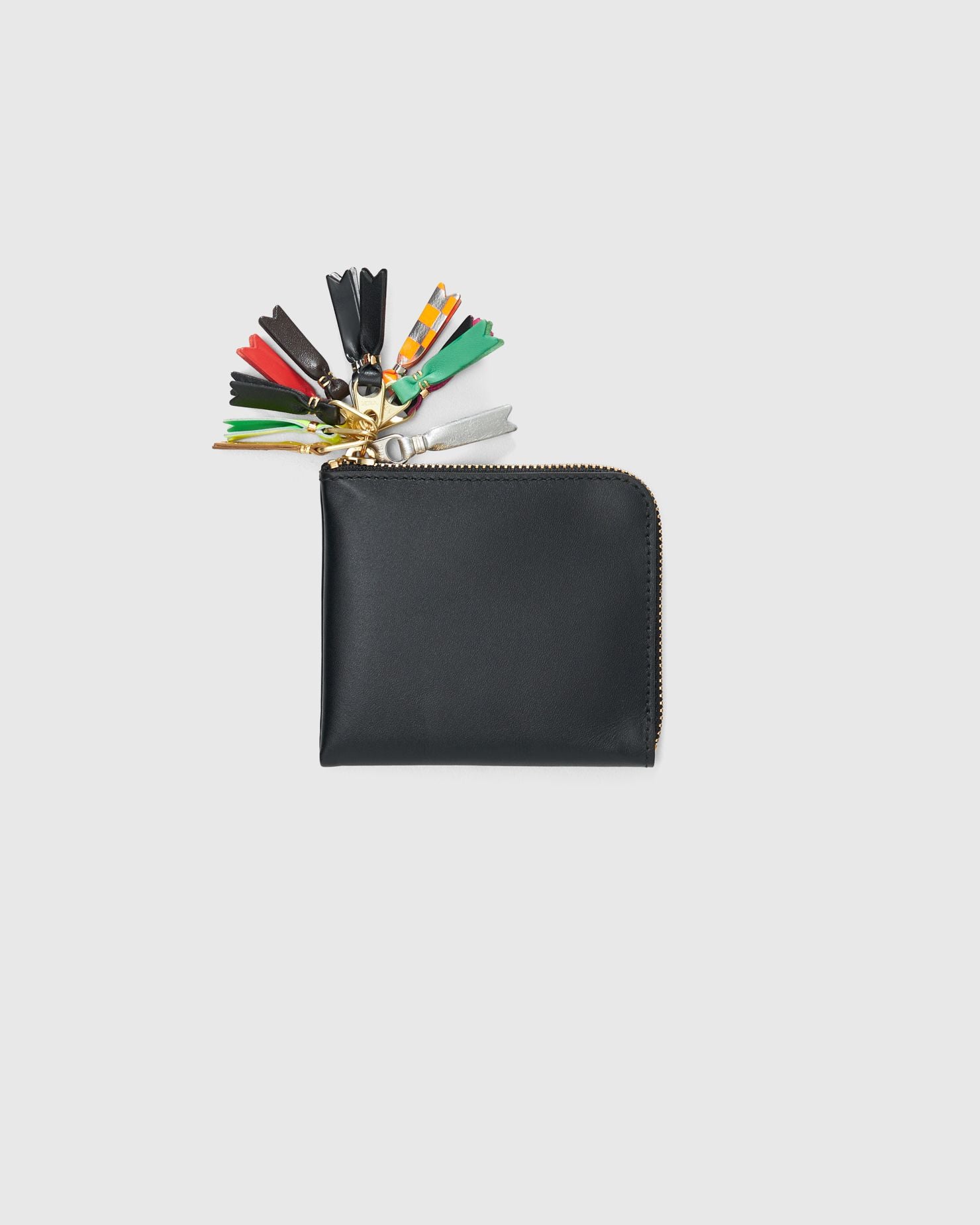 Pull Zip Around Wallet in Black